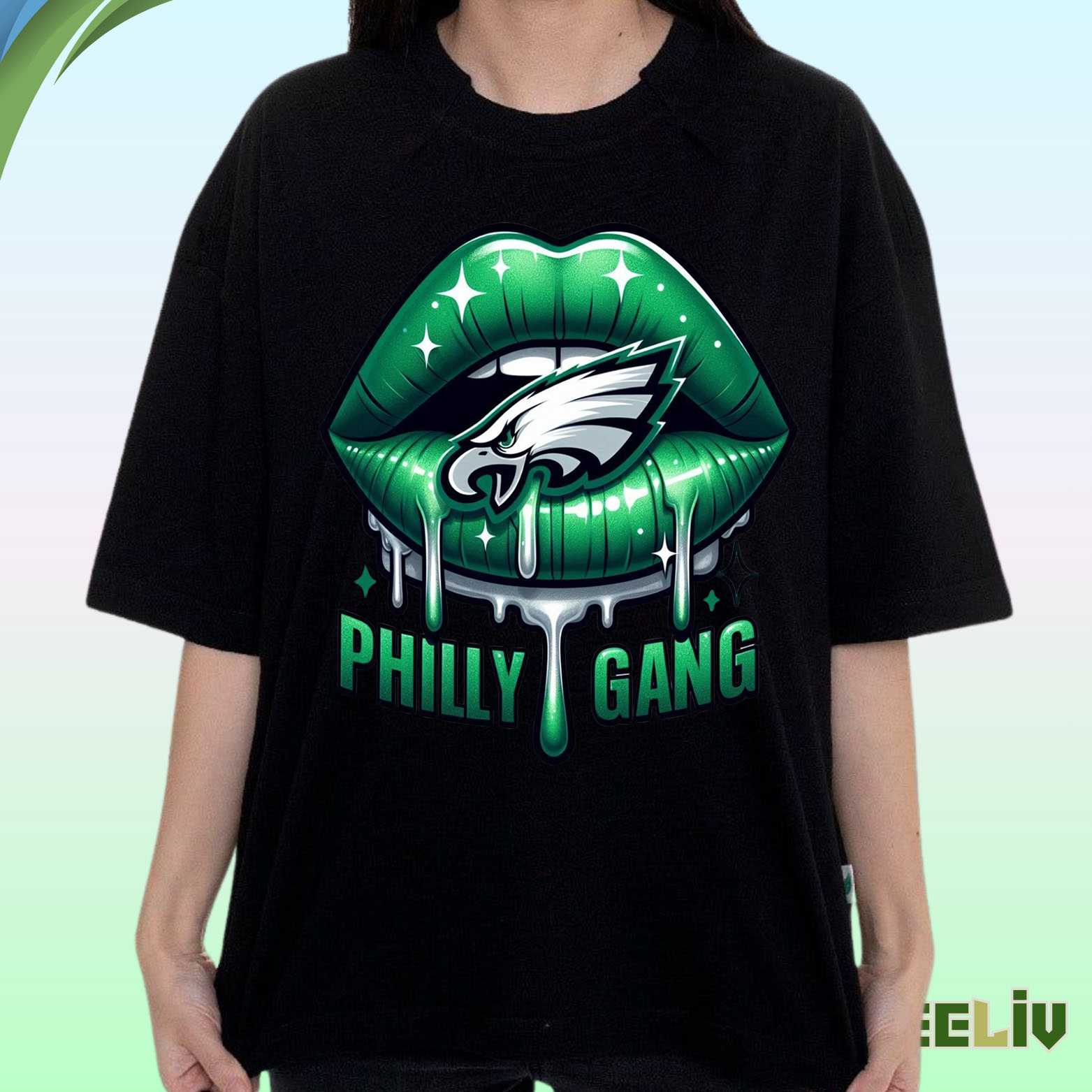 Philadelphia Eagles Lips T Shirt – Philly Gang Nfl Fan Tee