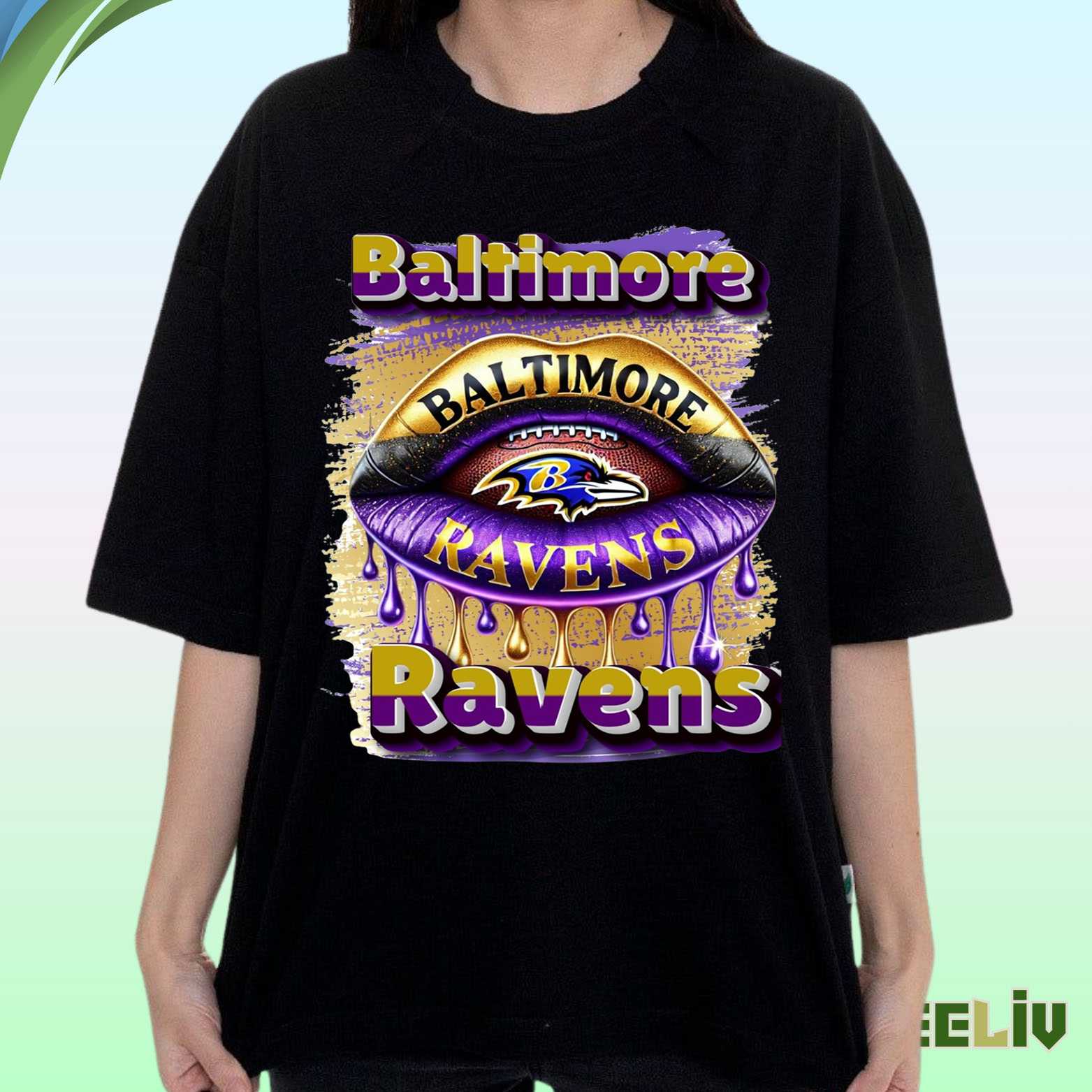 Baltimore Ravens Lips T Shirt – Stylish Nfl Football Fan Tee