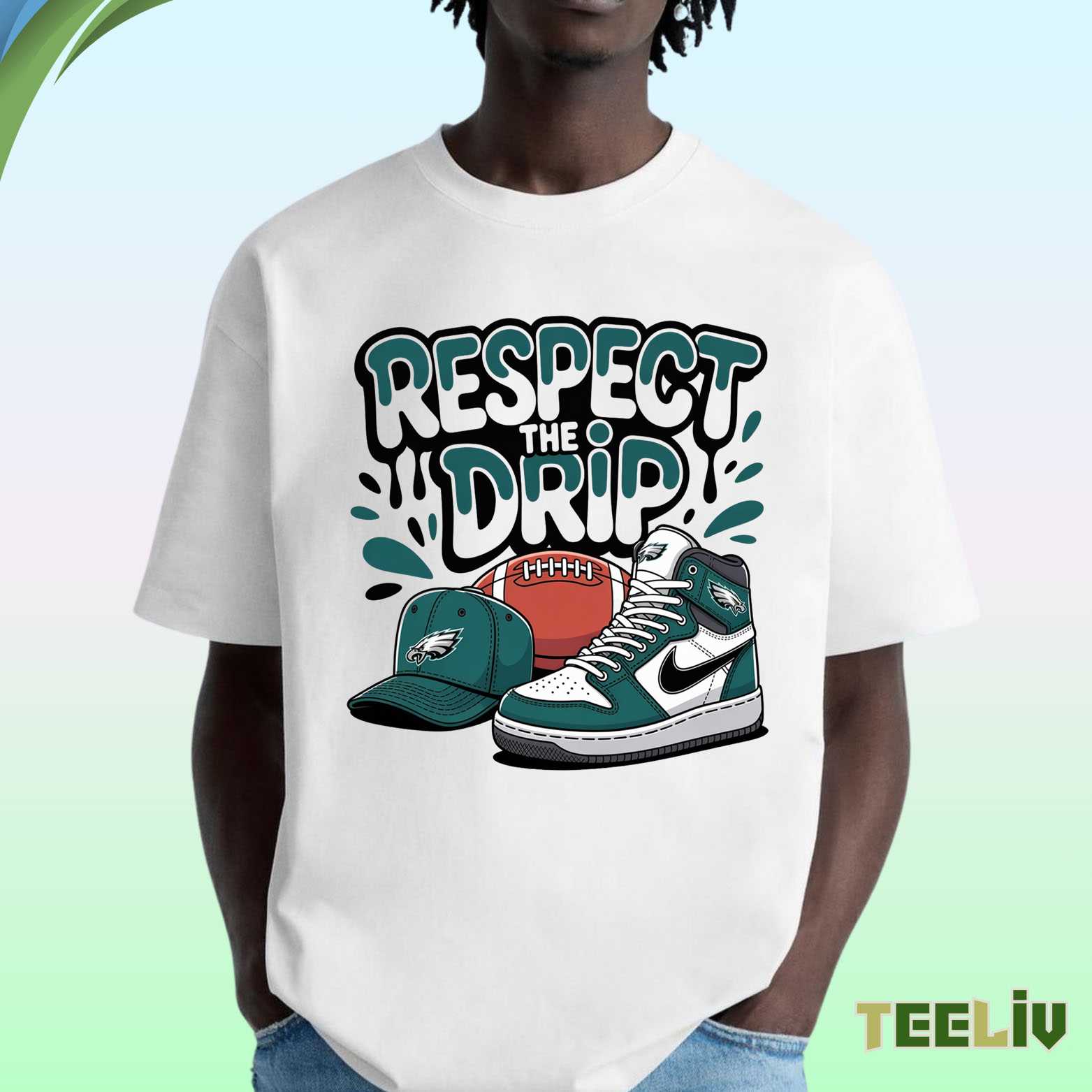 Respect The Drip Tshirt - Eagles Fan Tee