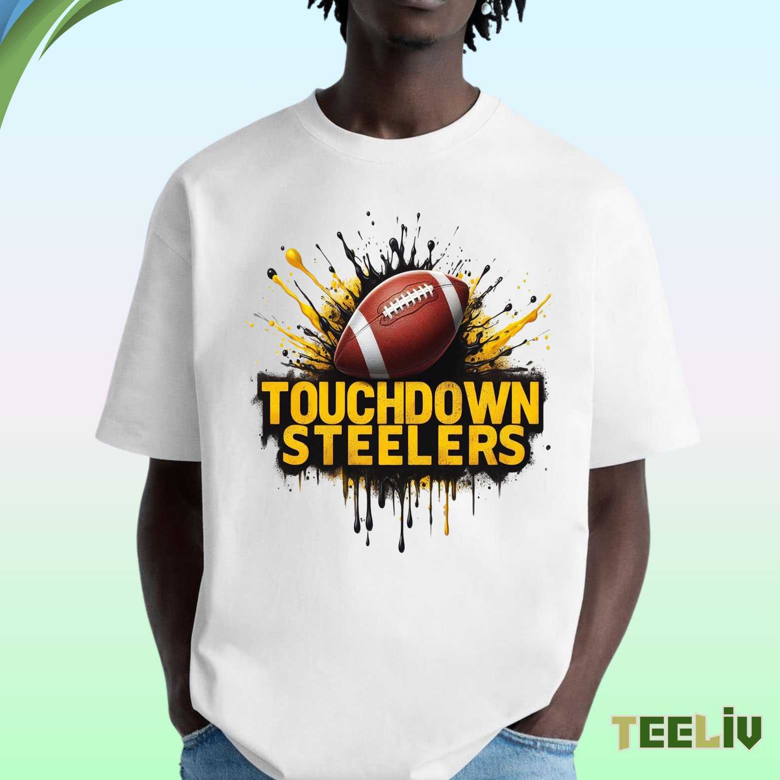 Pittsburgh Steelers T Shirt – Touchdown Splatter Tee