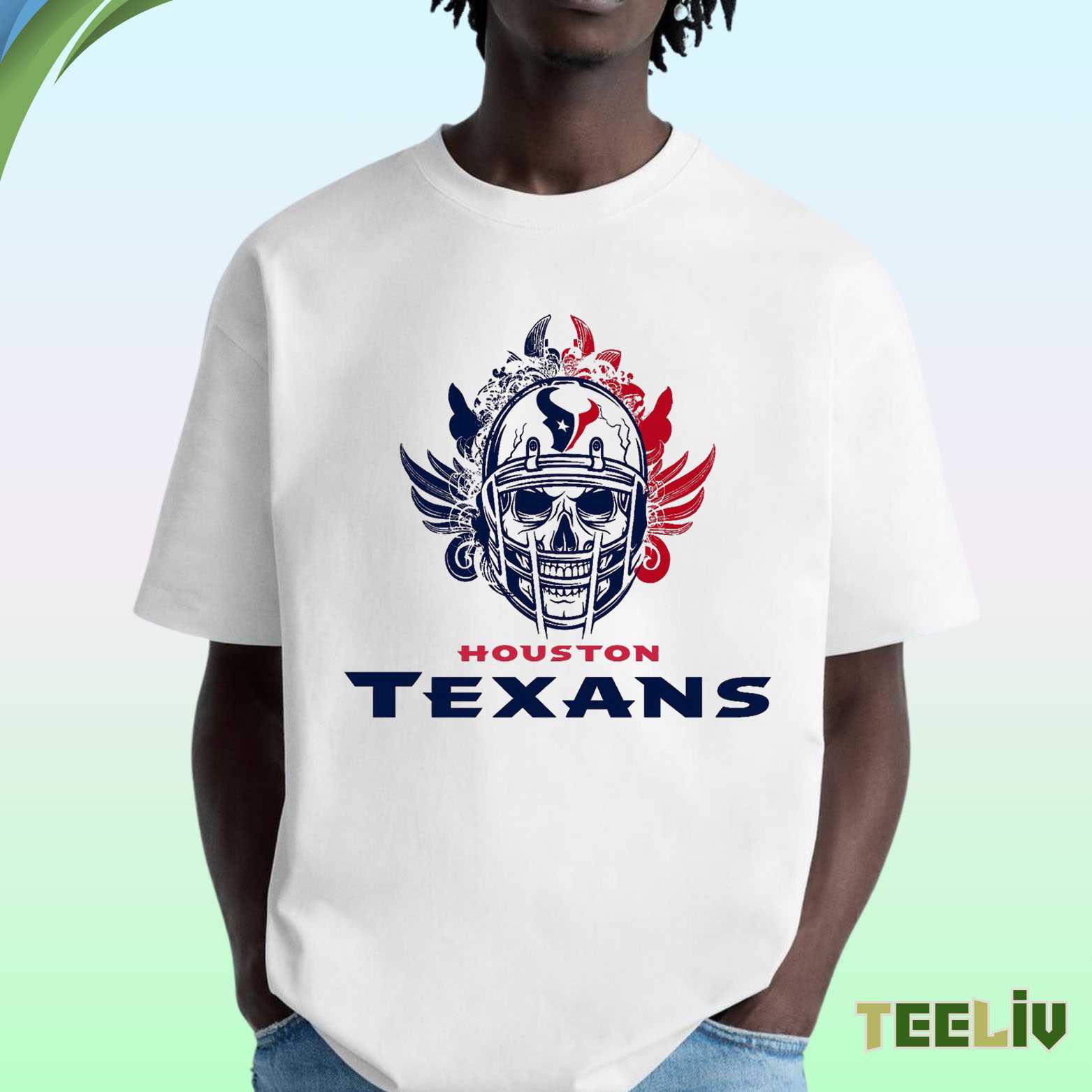 Houston Texans Skull Helmet Shirt - Unisex Football Graphic Tee