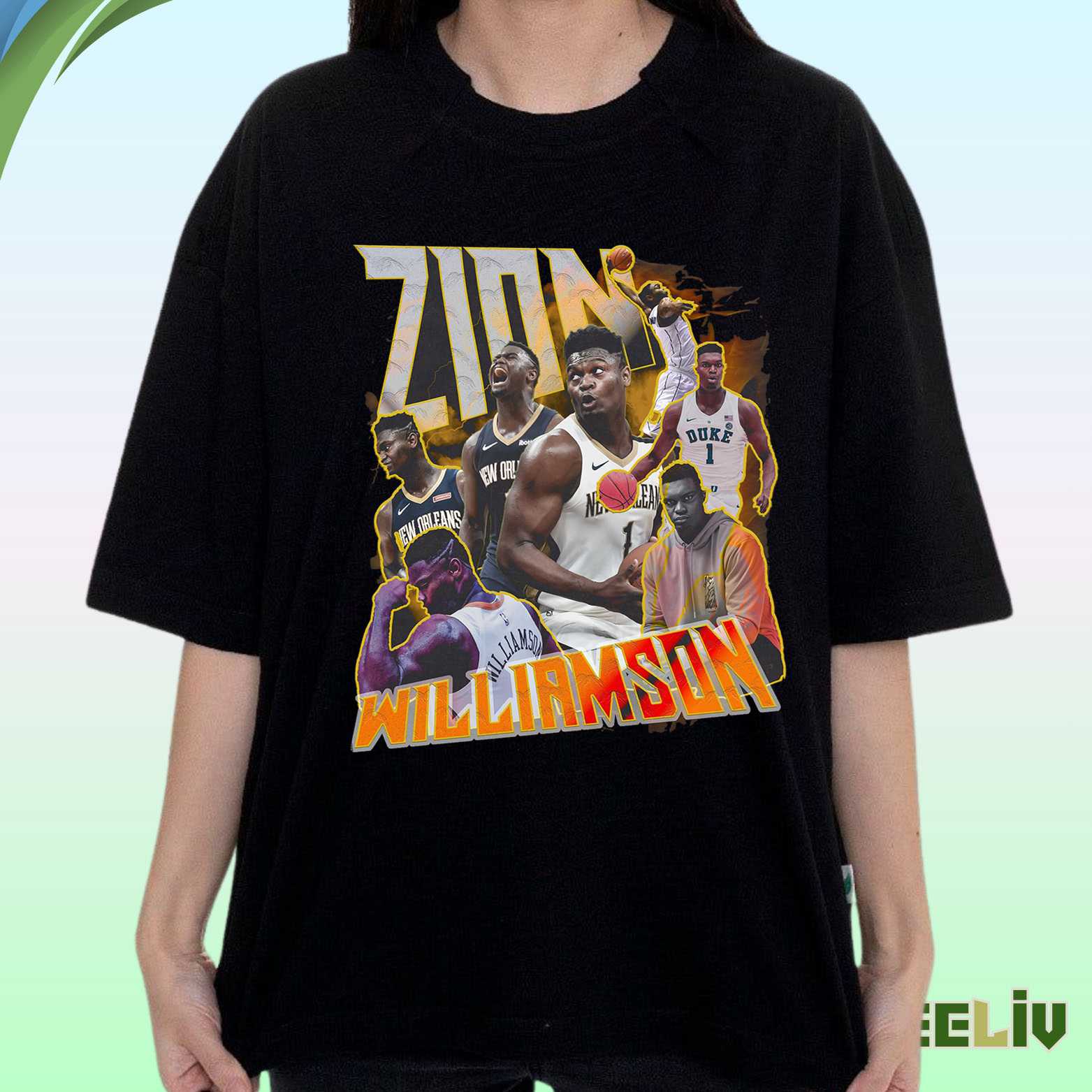Zion Williamson Collage T Shirt – Basketball Superstar Graphic Tee