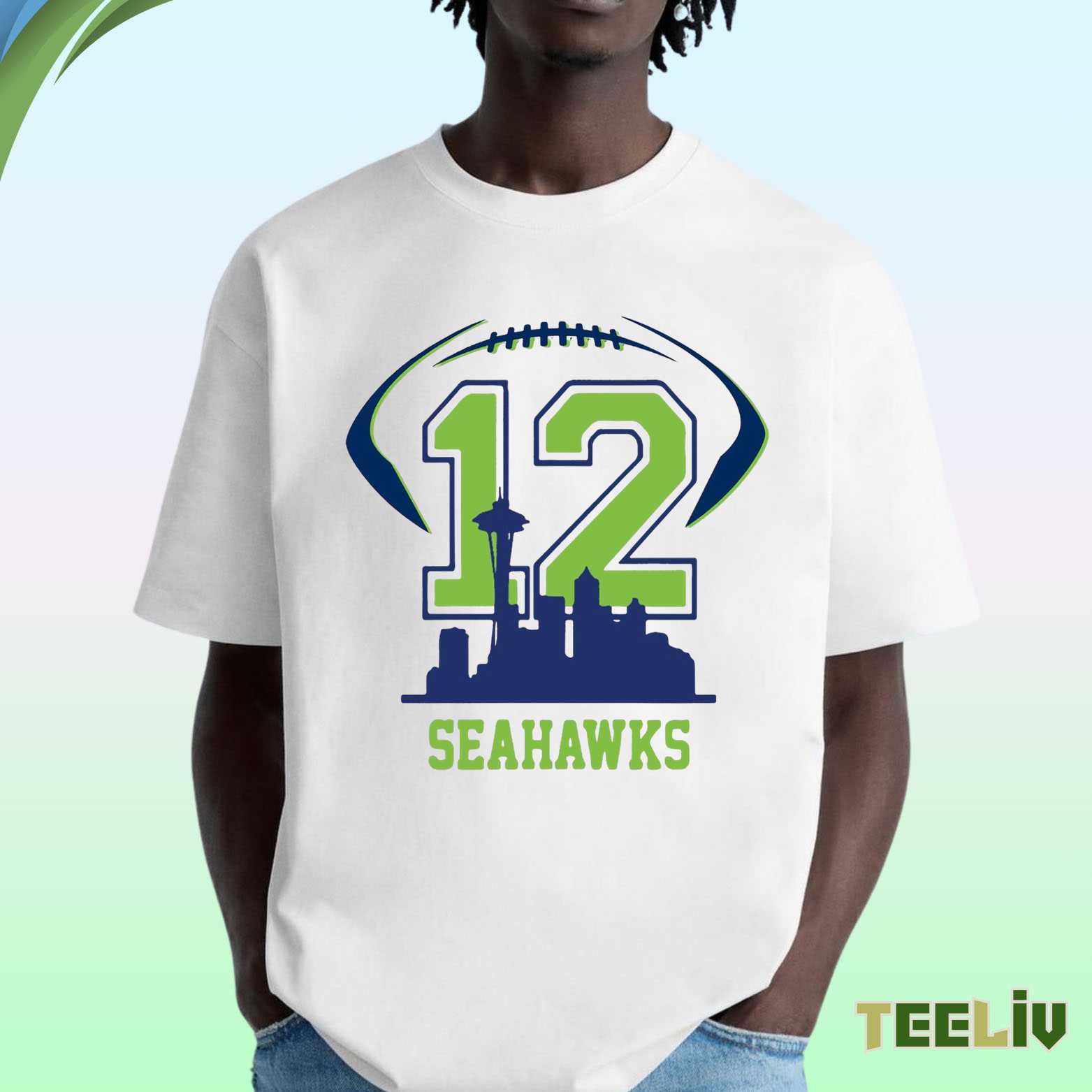 Seattle Seahawks 12th Man Skyline T Shirt – Bold Fan Spirit Tee