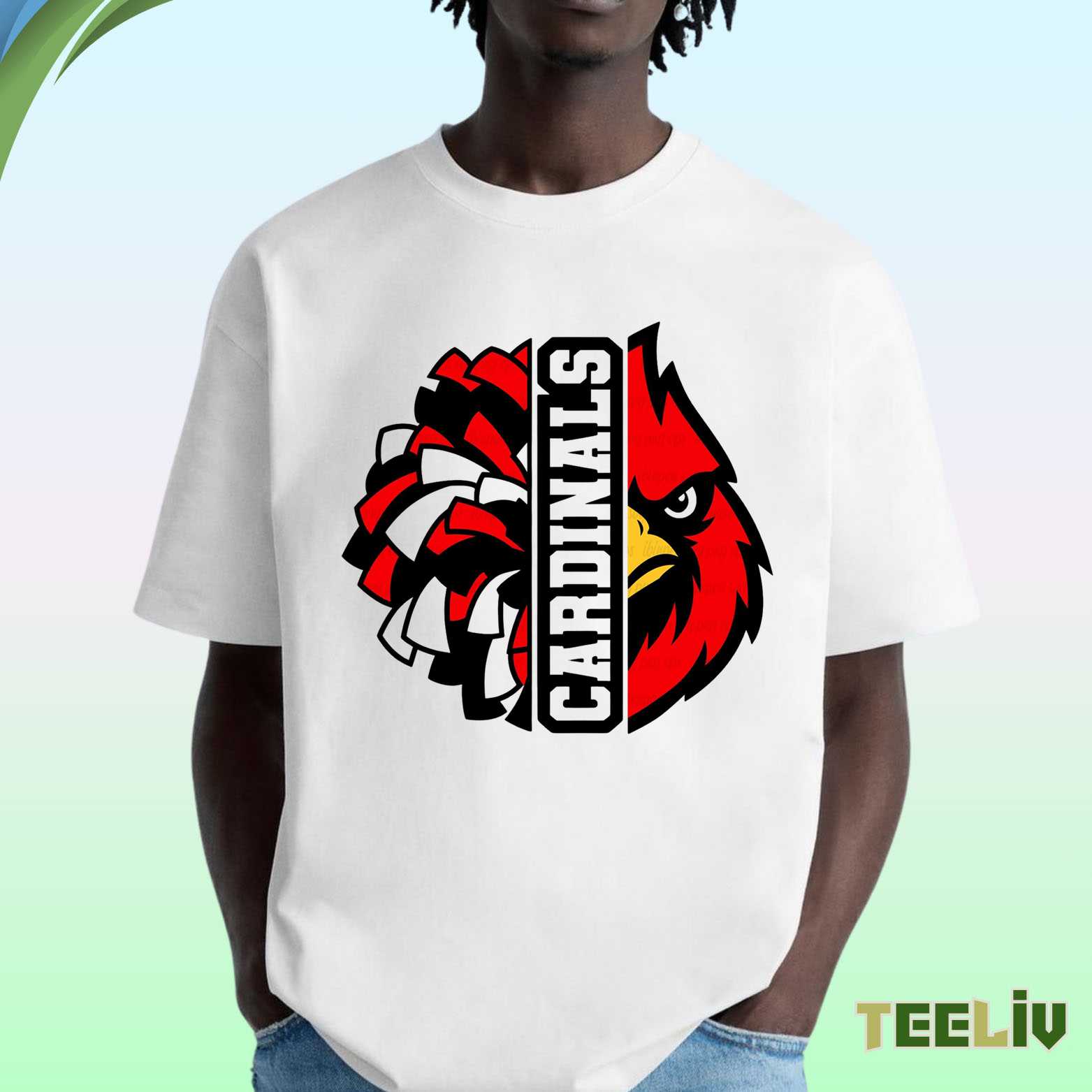 Cardinals Mascot T Shirt - Cheerleading Fan Tee