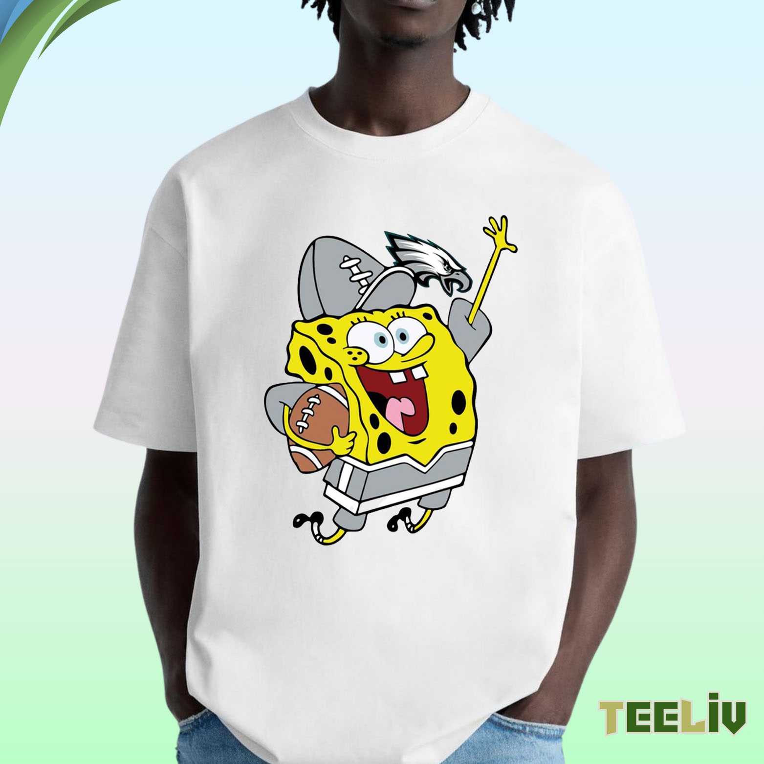 Philadelphia Eagles T Shirt - Spongebob Football Tee