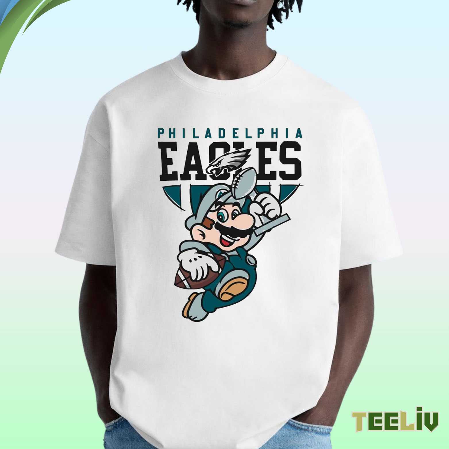 Philadelphia Eagles T Shirt - Mario Fan Tee