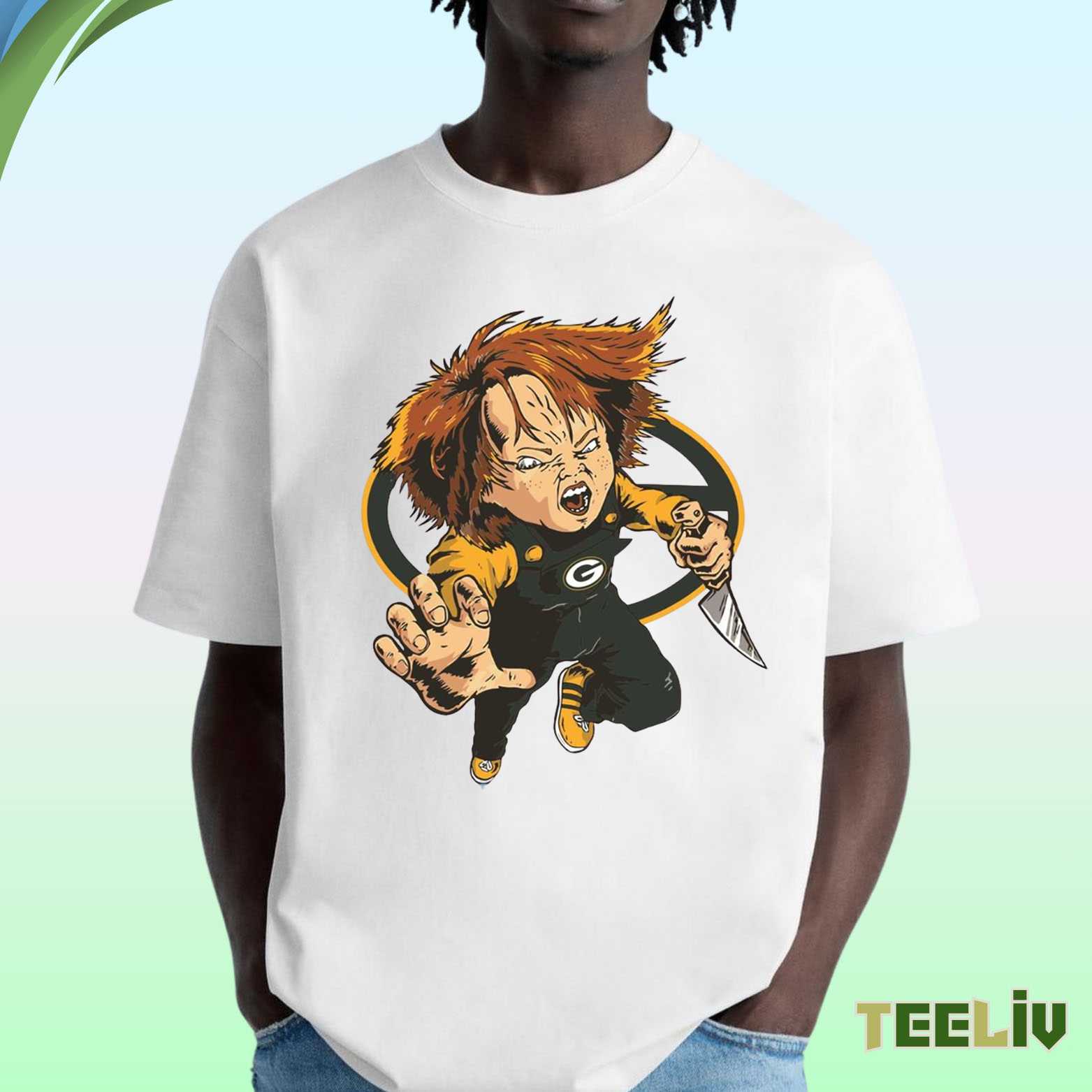 Green Bay Packers T Shirt - Chucky Fan Tee