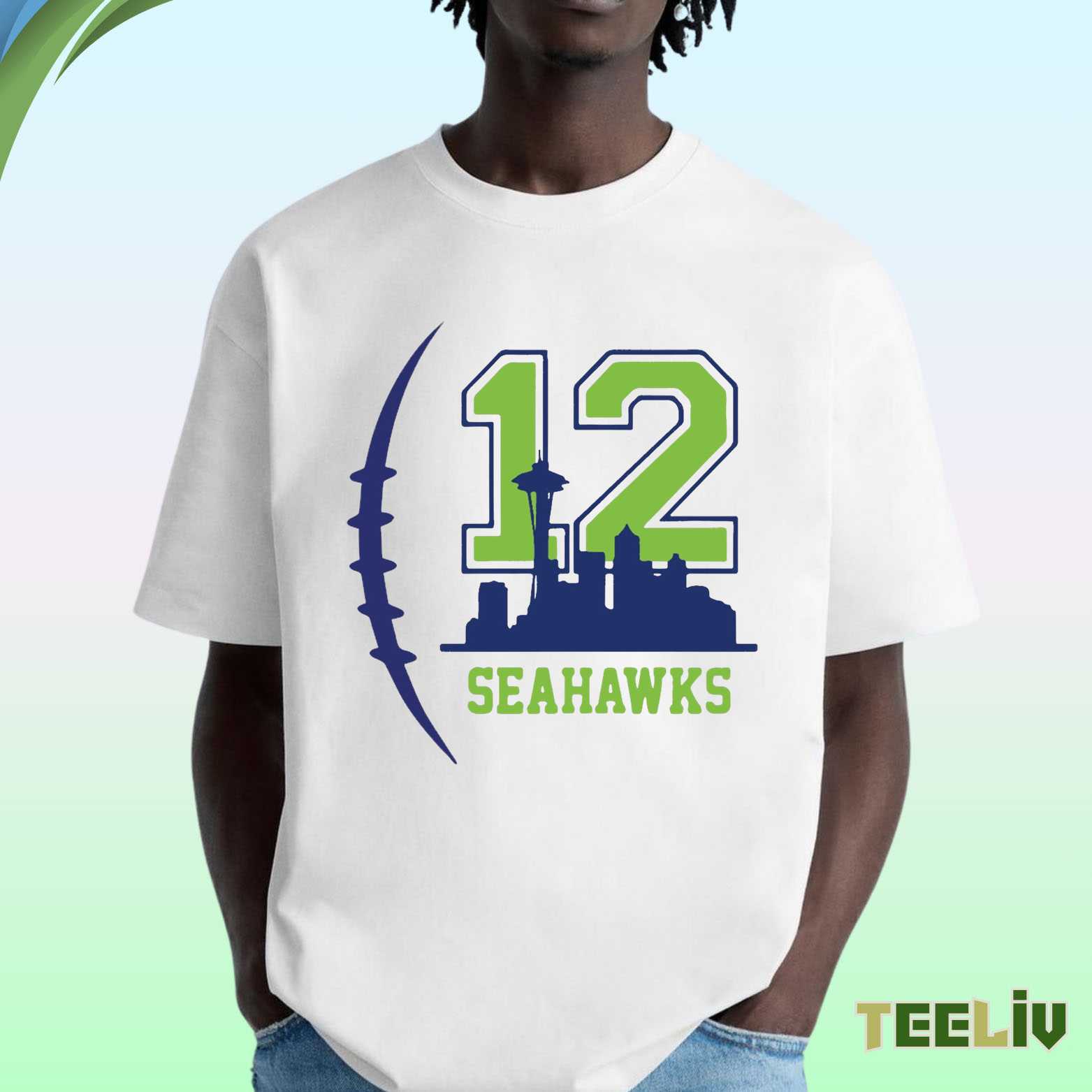 Seattle Seahawks 12th Man Skyline T Shirt – Fan Pride Graphic Tee