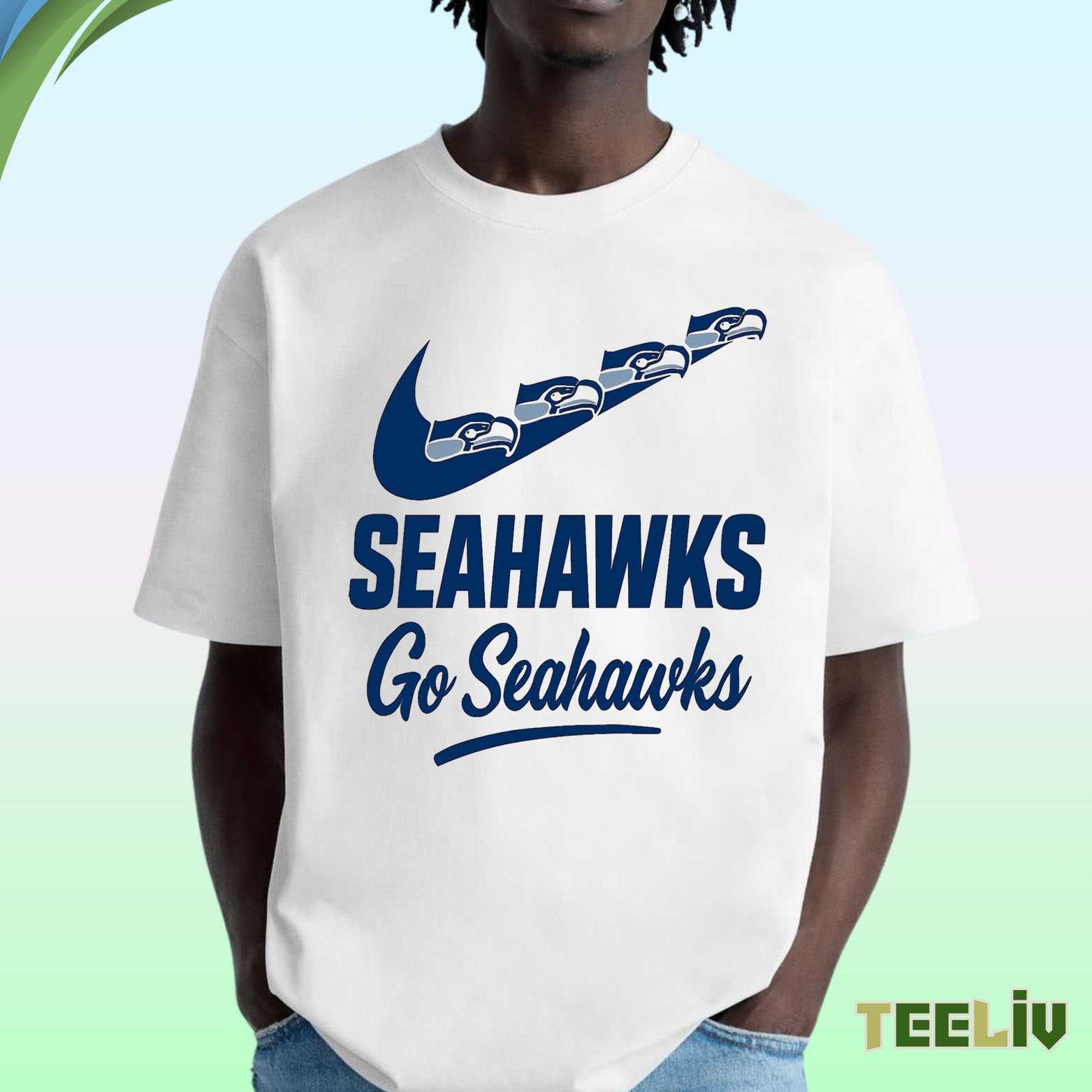 Seattle Seahawks Go Seahawks Logo Tee – Game Day Fan Shirt