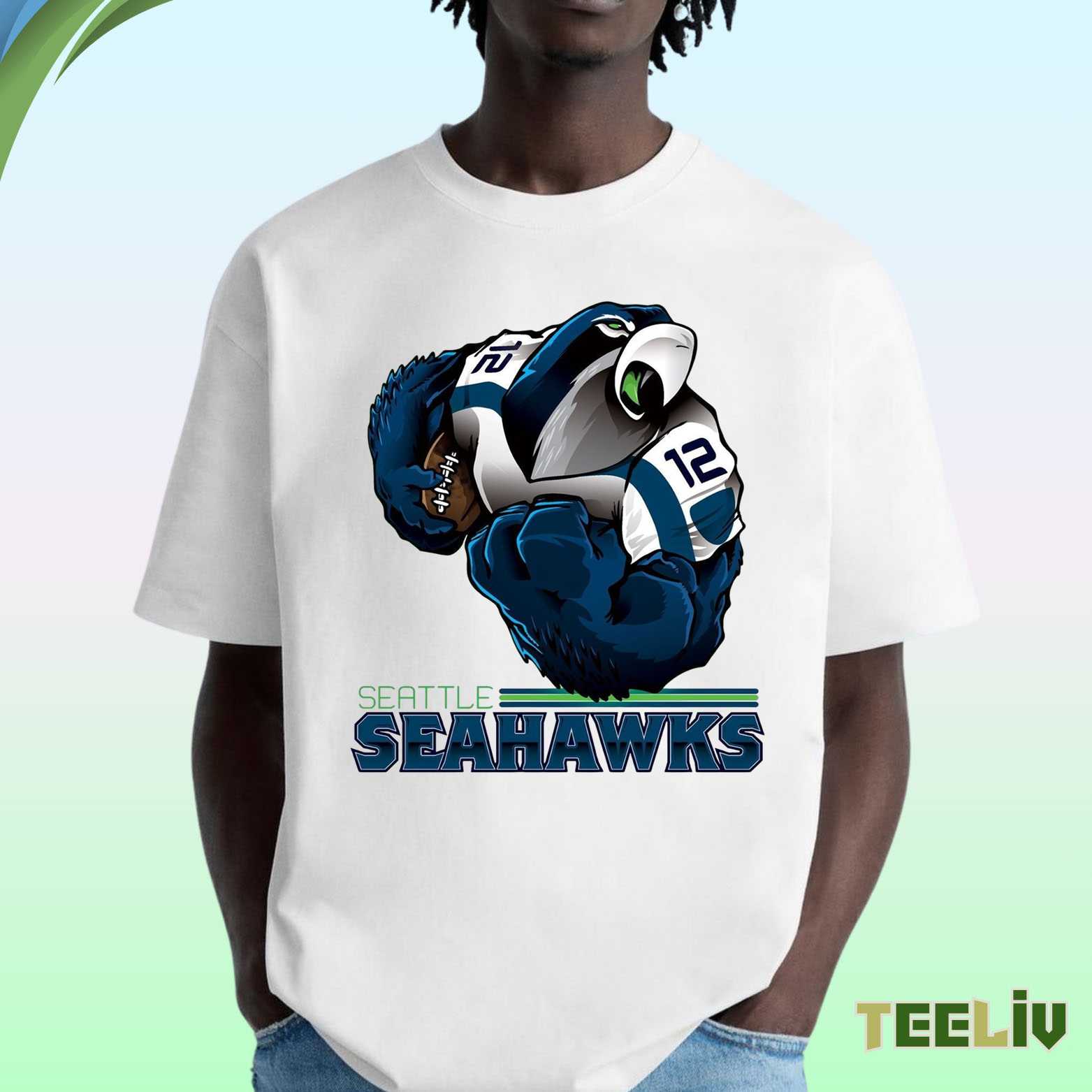 Seattle Seahawks Power Hawk Graphic Tee – Fierce 12th Man Spirit