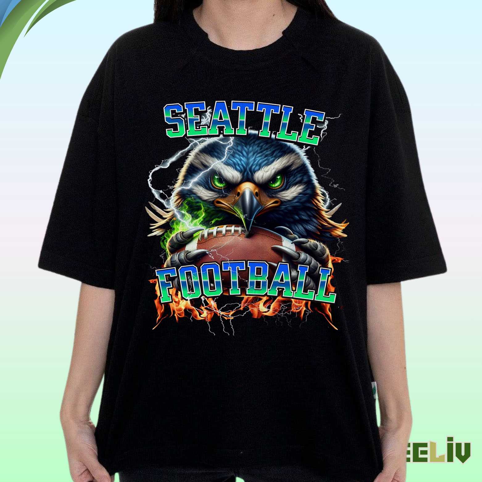 Seattle Seahawks Football T Shirt – Fierce Nfl Fan Tee