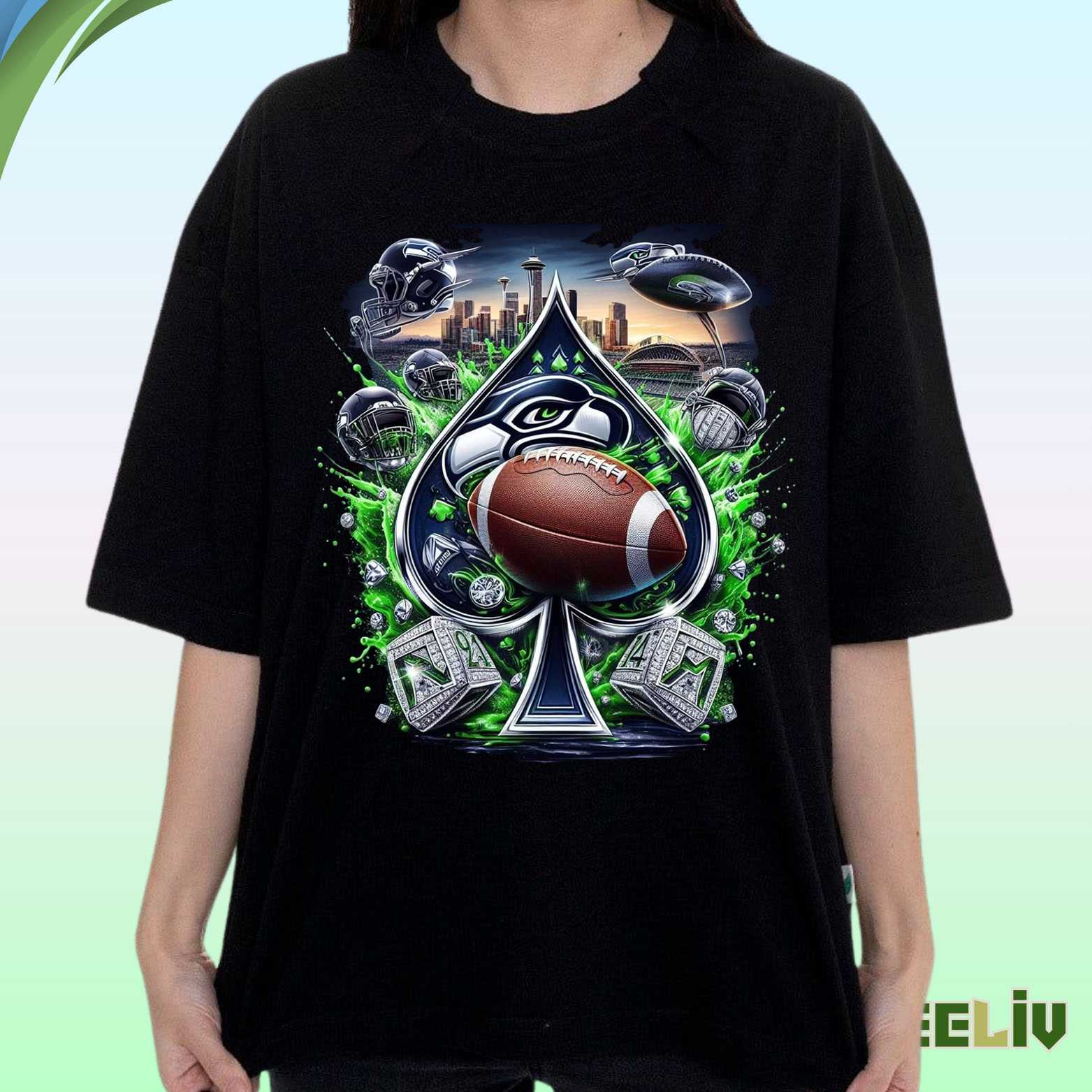 Seattle Seahawks Spade T Shirt – Unique Nfl Football Fan Tee