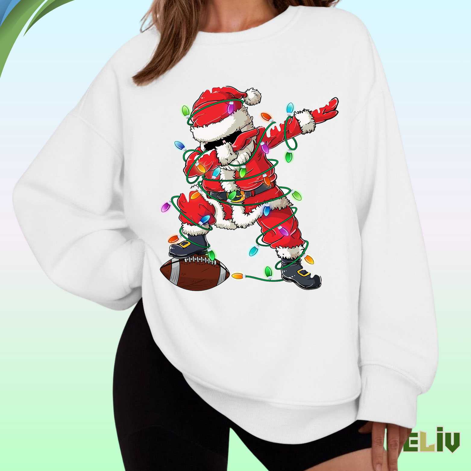 Dabbing Santa Sweatshirt – Football Christmas Sweatshirt