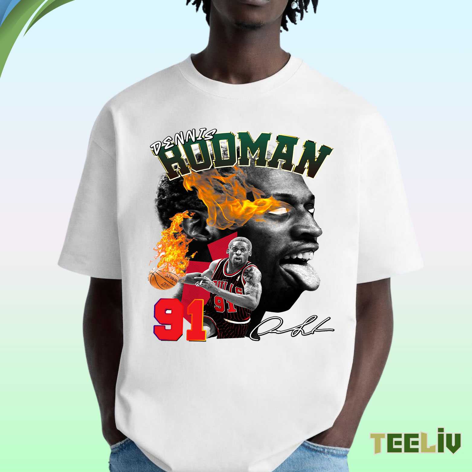 Rodman 91 T Shirt – The Worm Fire T Shirt