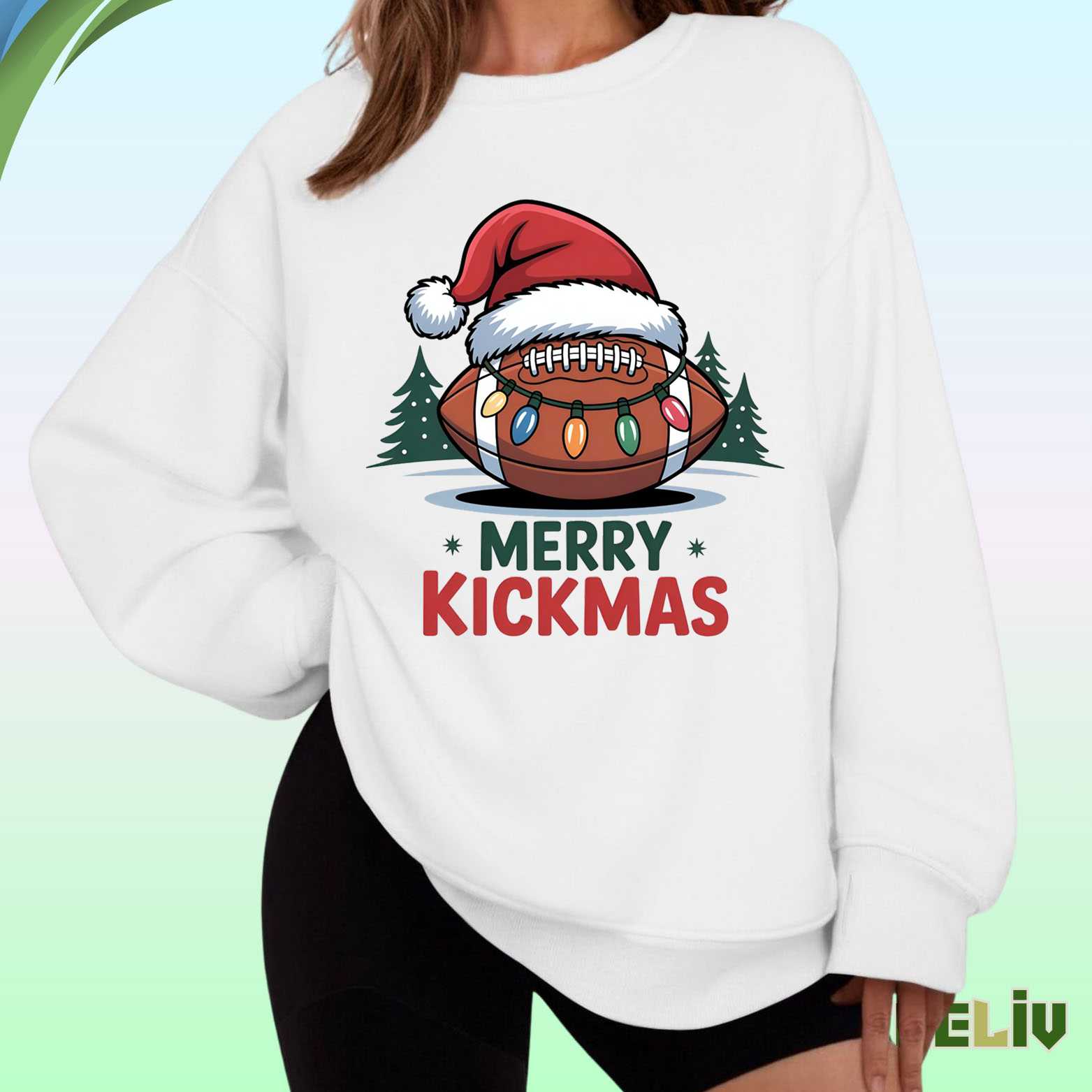 Merry Kickmas Sweatshirt – Football Christmas Sweatshirt
