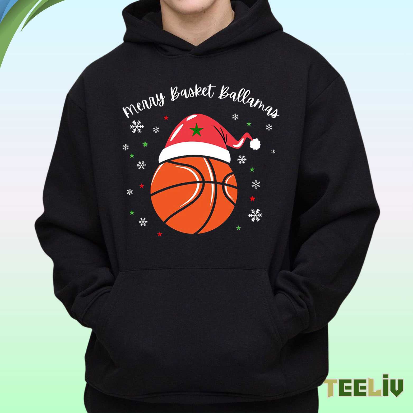 Merry Basket Ballamas Hoodie – Christmas Hoops Hoodie