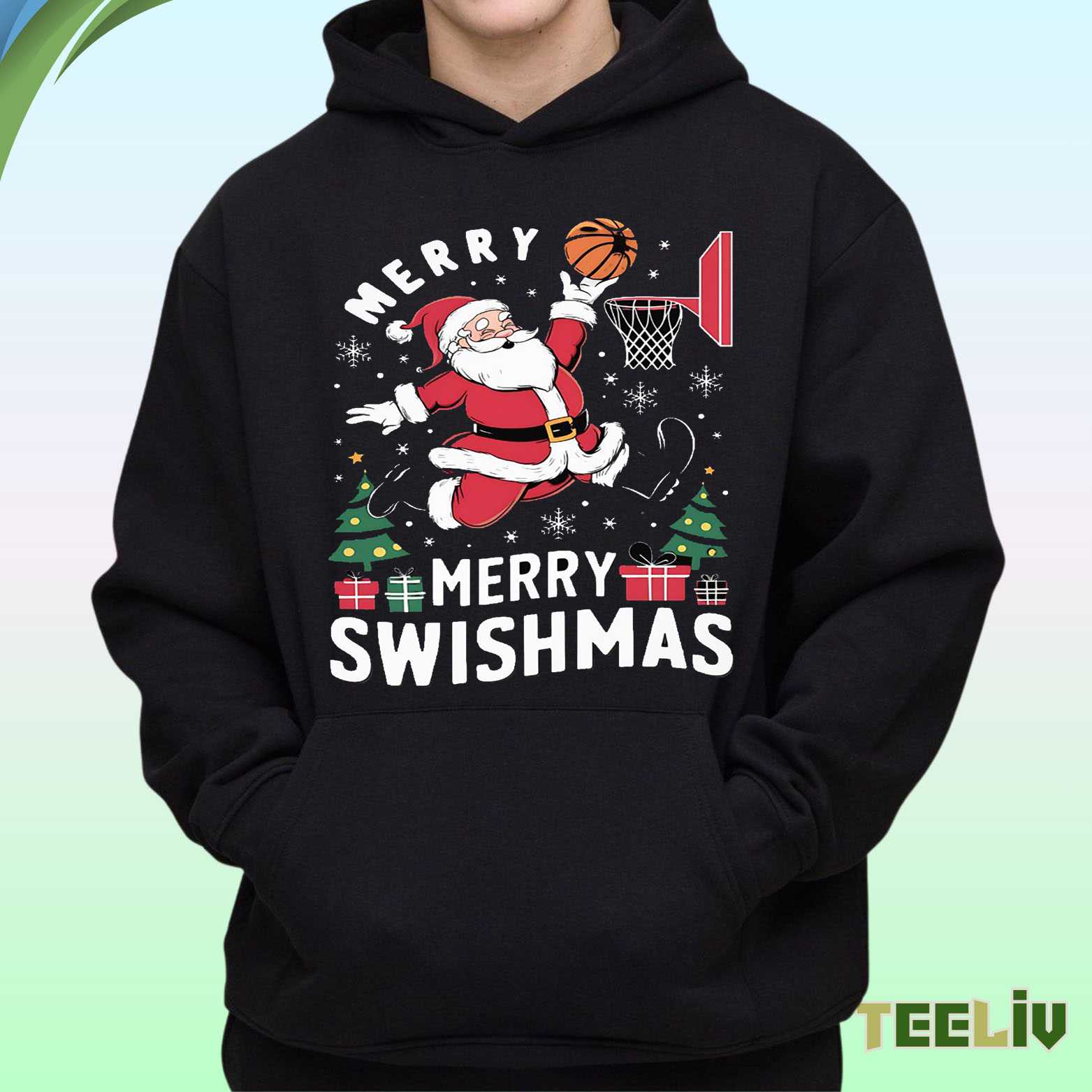 Merry Swishmas Hoodie – Santa Dunk Hoodie