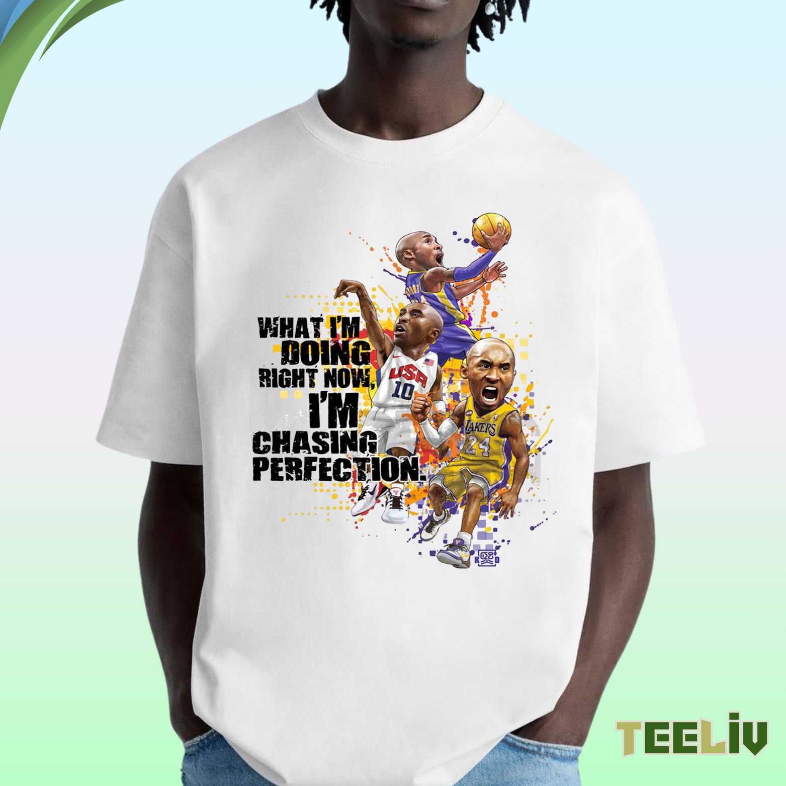 Kobe Bryant Chasing Perfection T Shirt – Iconic Basketball Graphic Tee