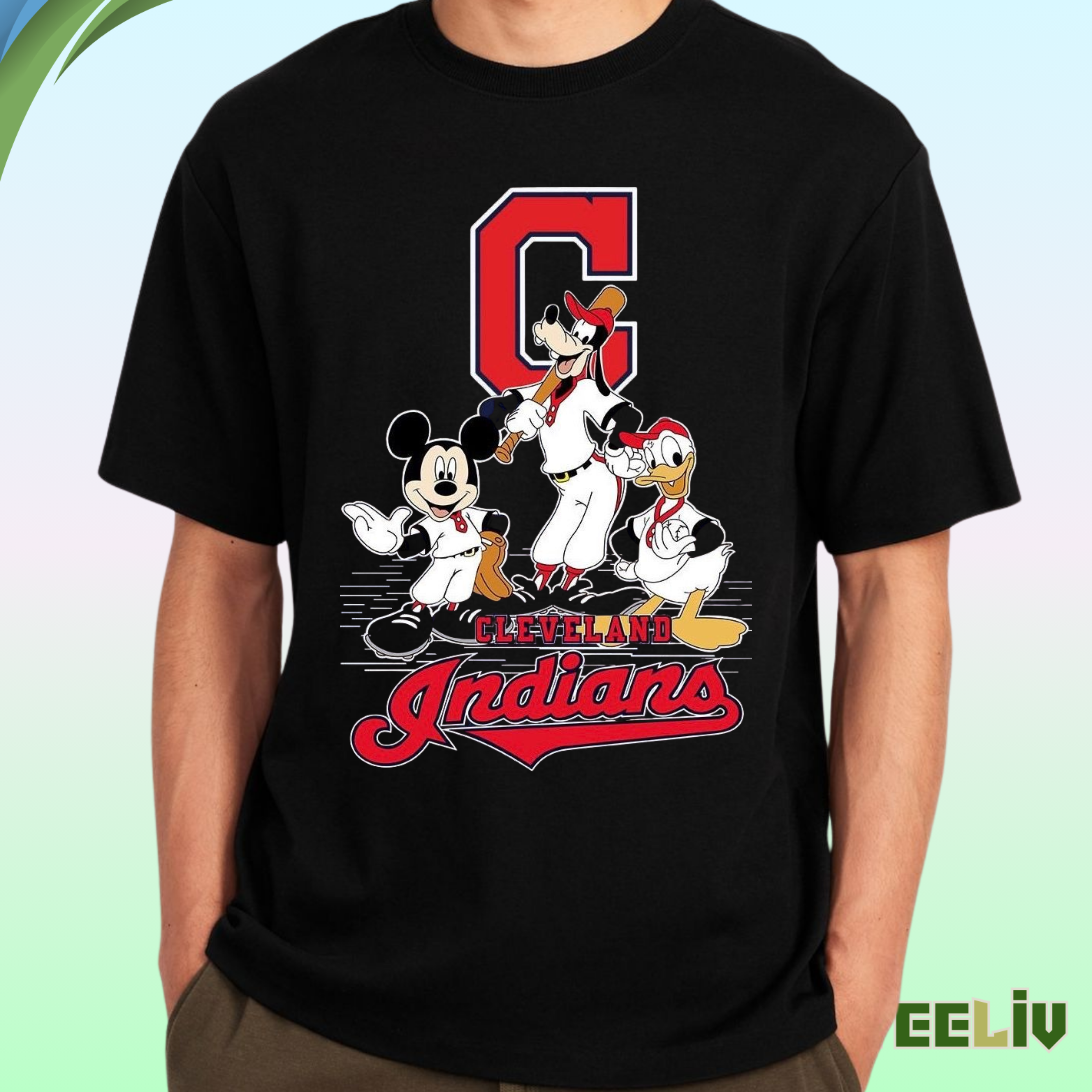 Vintage Mickey X Cleveland Indians Baseball Tee