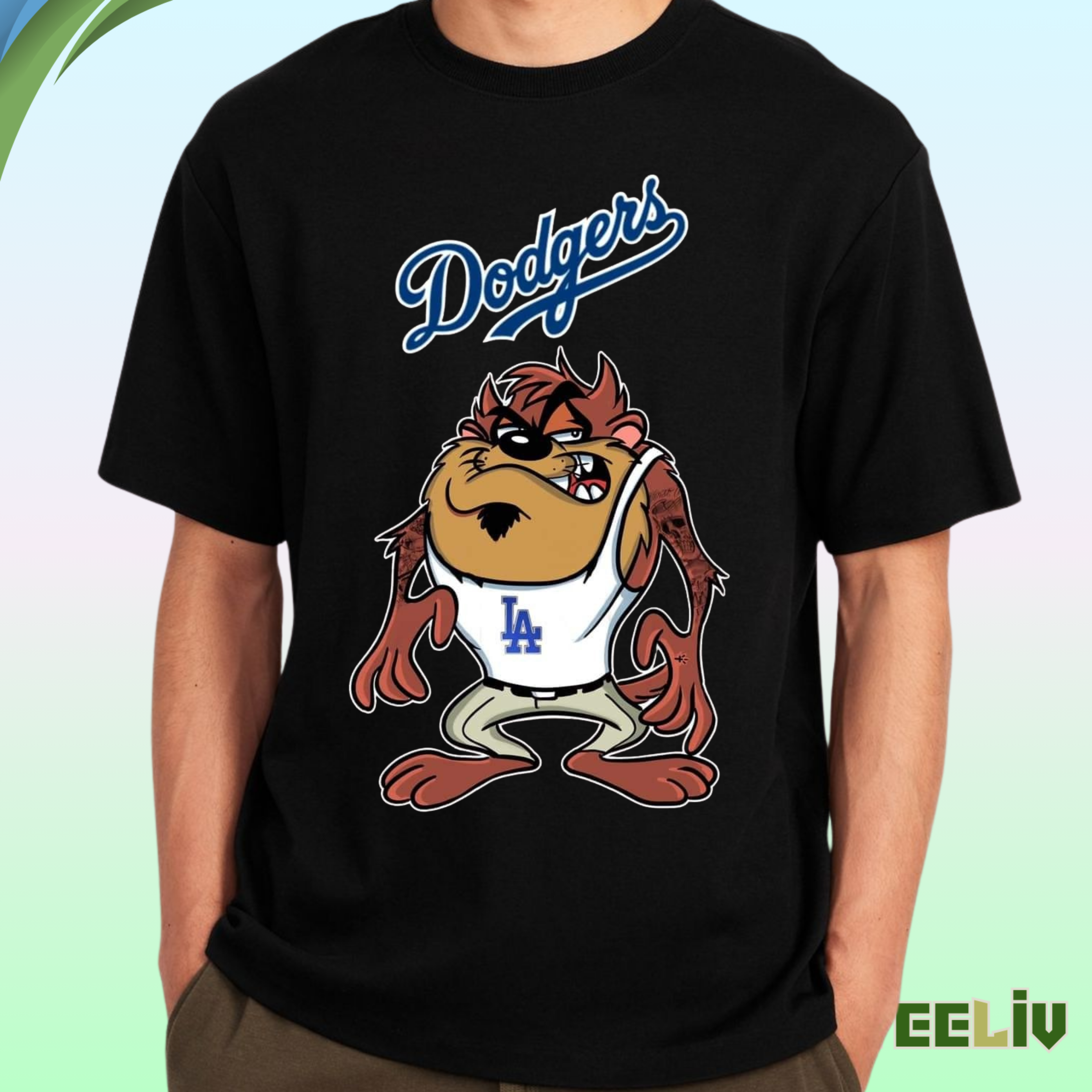 Dodgers Taz T Shirt – Looney Tunes X La Baseball Fan Tee