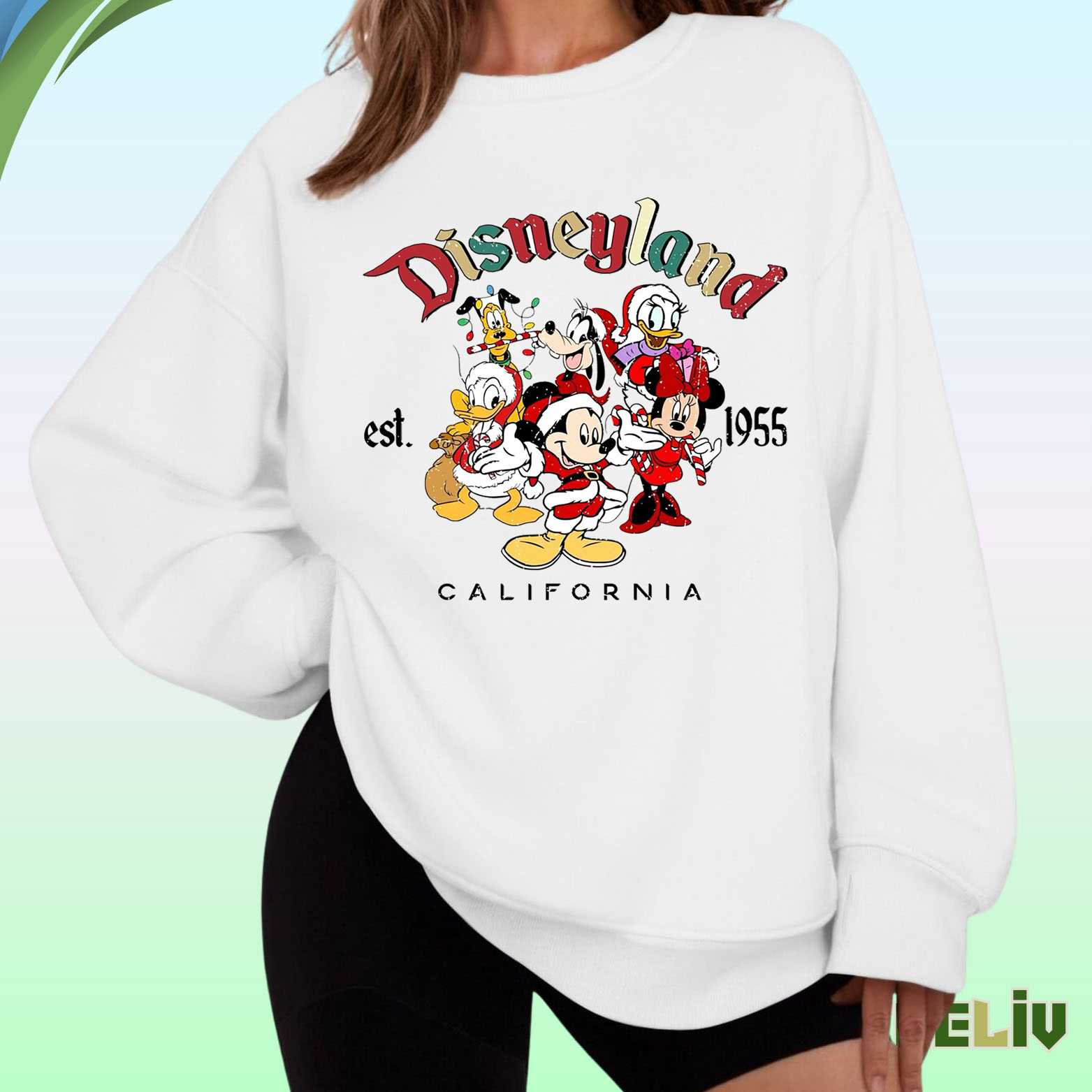 Disneyland Vintage Christmas Sweatshirt Festive Vintage Pullover