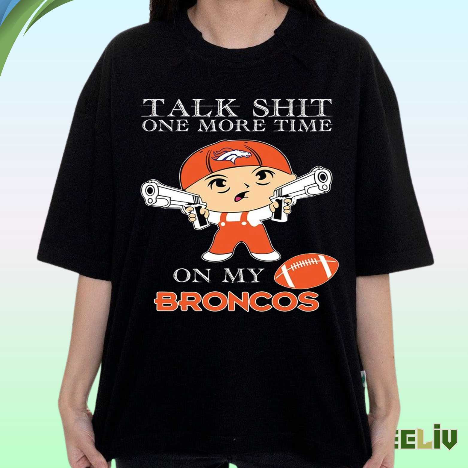 Denver Broncos Funny Cartoon Fan T Shirt – Bold Game Day Tee