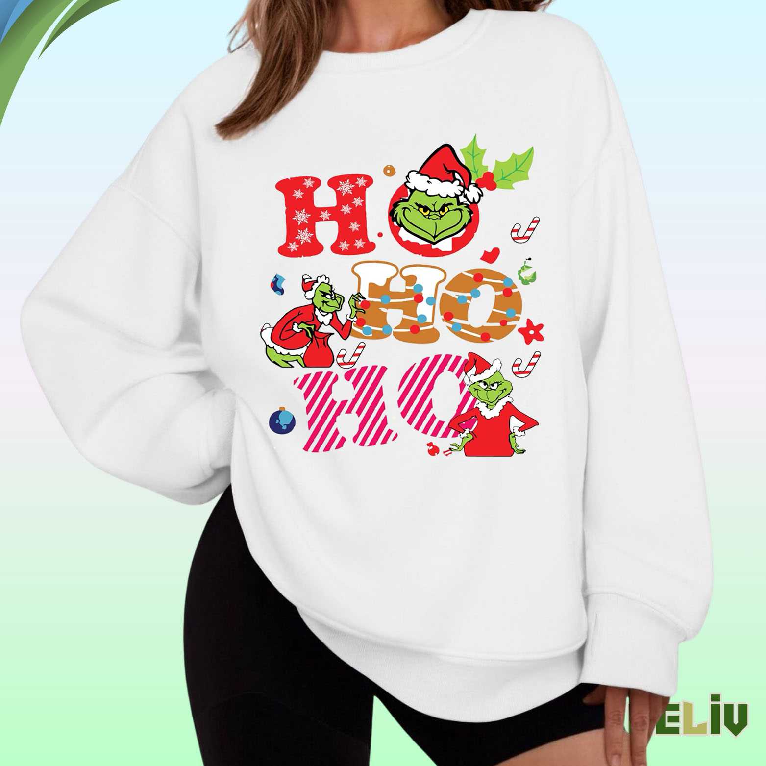 Grinch Ho Ho Ho Sweatshirt – Holiday Cheer Sweatshirt