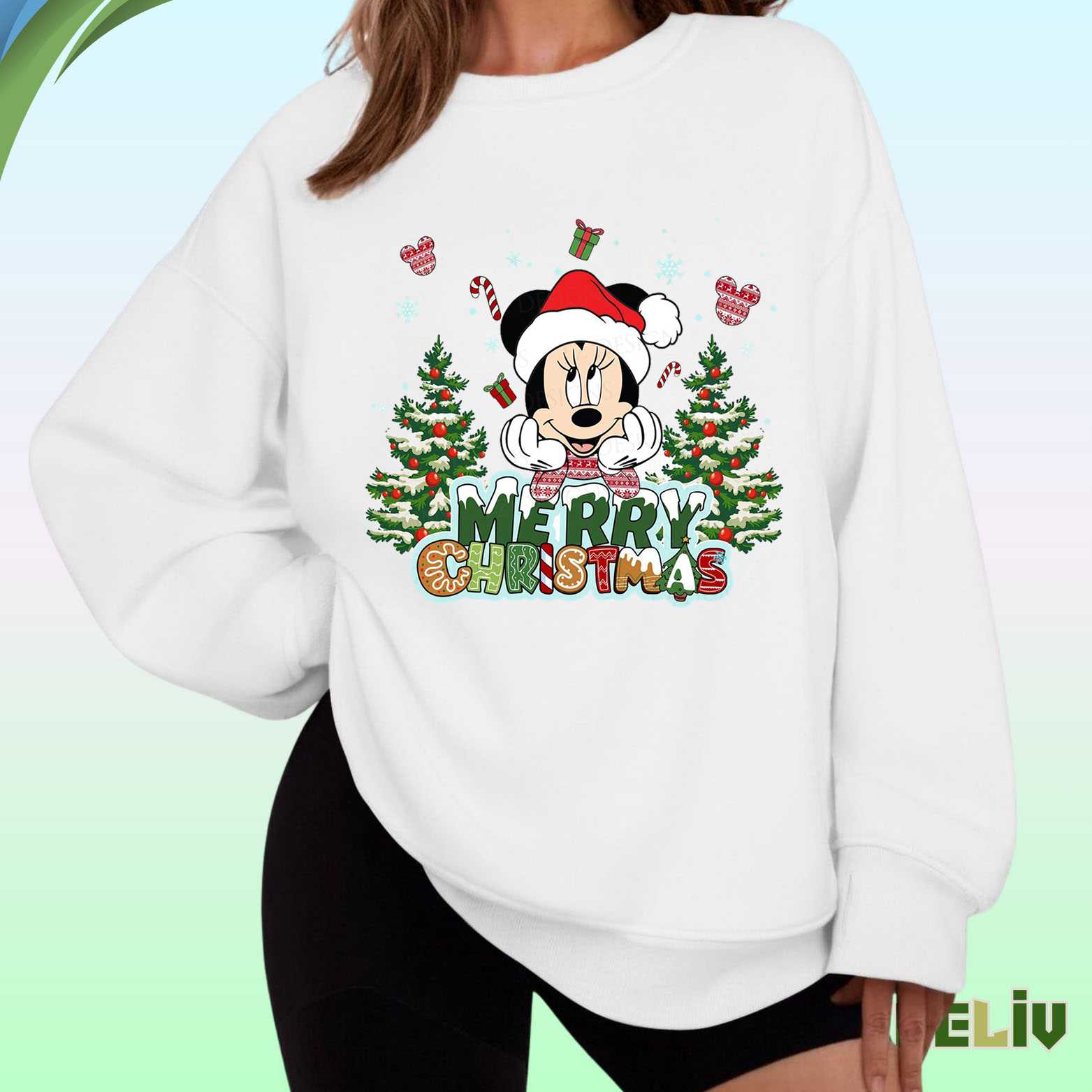 Minnie Mouse Merry Christmas Crewneck - Disney Holiday Sweatshirt