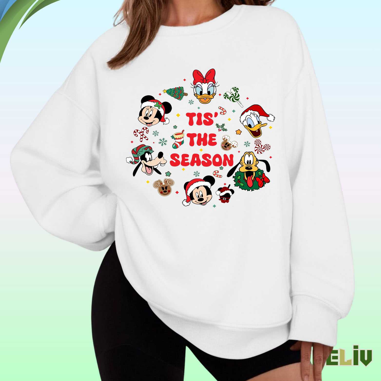 Disney Sensational Six Crewneck - Tis The Season Holiday Sweatshirt