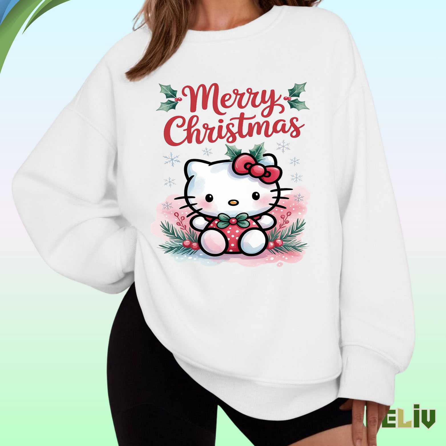 Hello Kitty Merry Christmas Sweatshirt - Cute Holiday Christmas