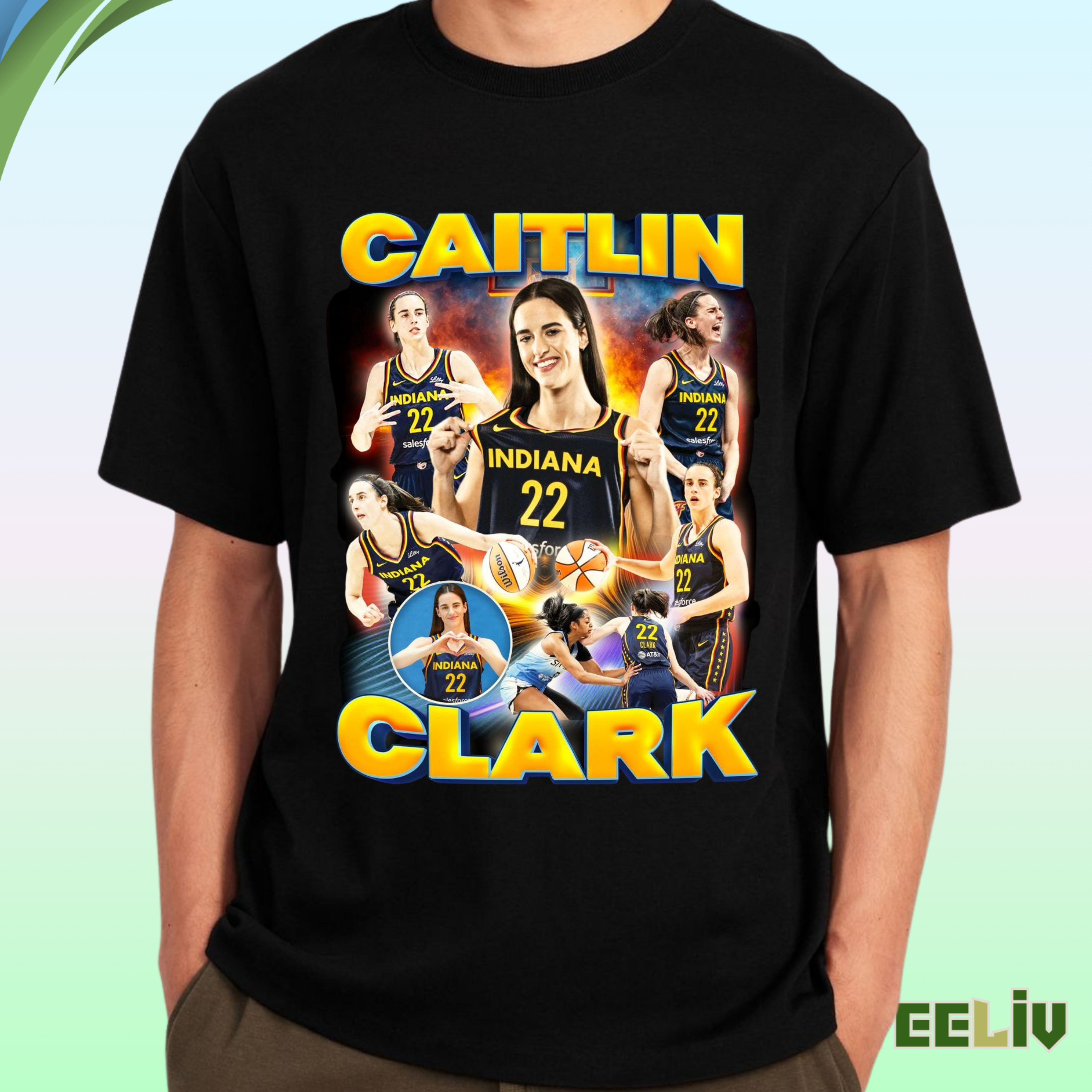 Caitlin Clark Indiana Basketball Hoodie – Dynamic Action Collage
