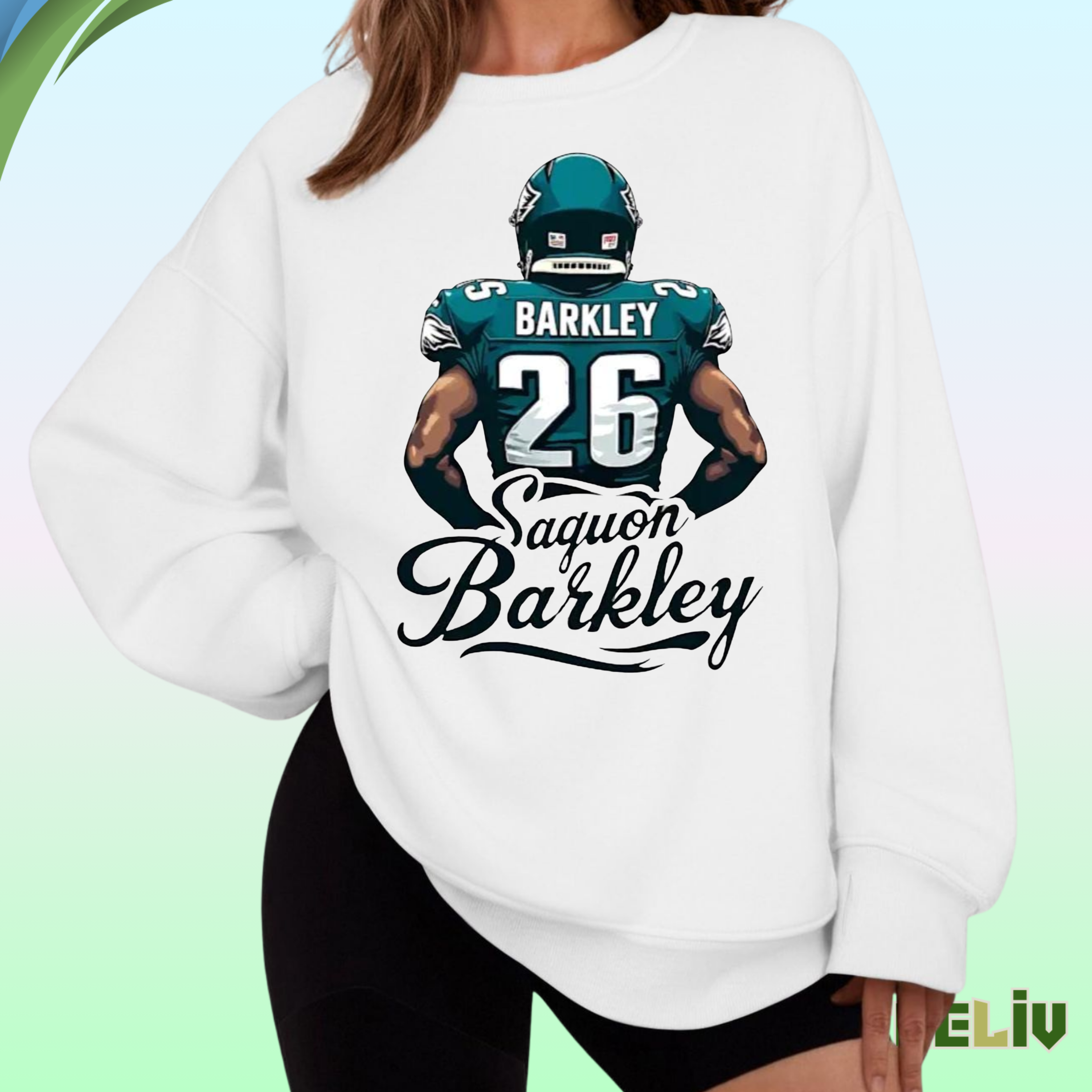 Saquon Barkley Eagles Sweatshirt –26 Philly Power Fan Pullover