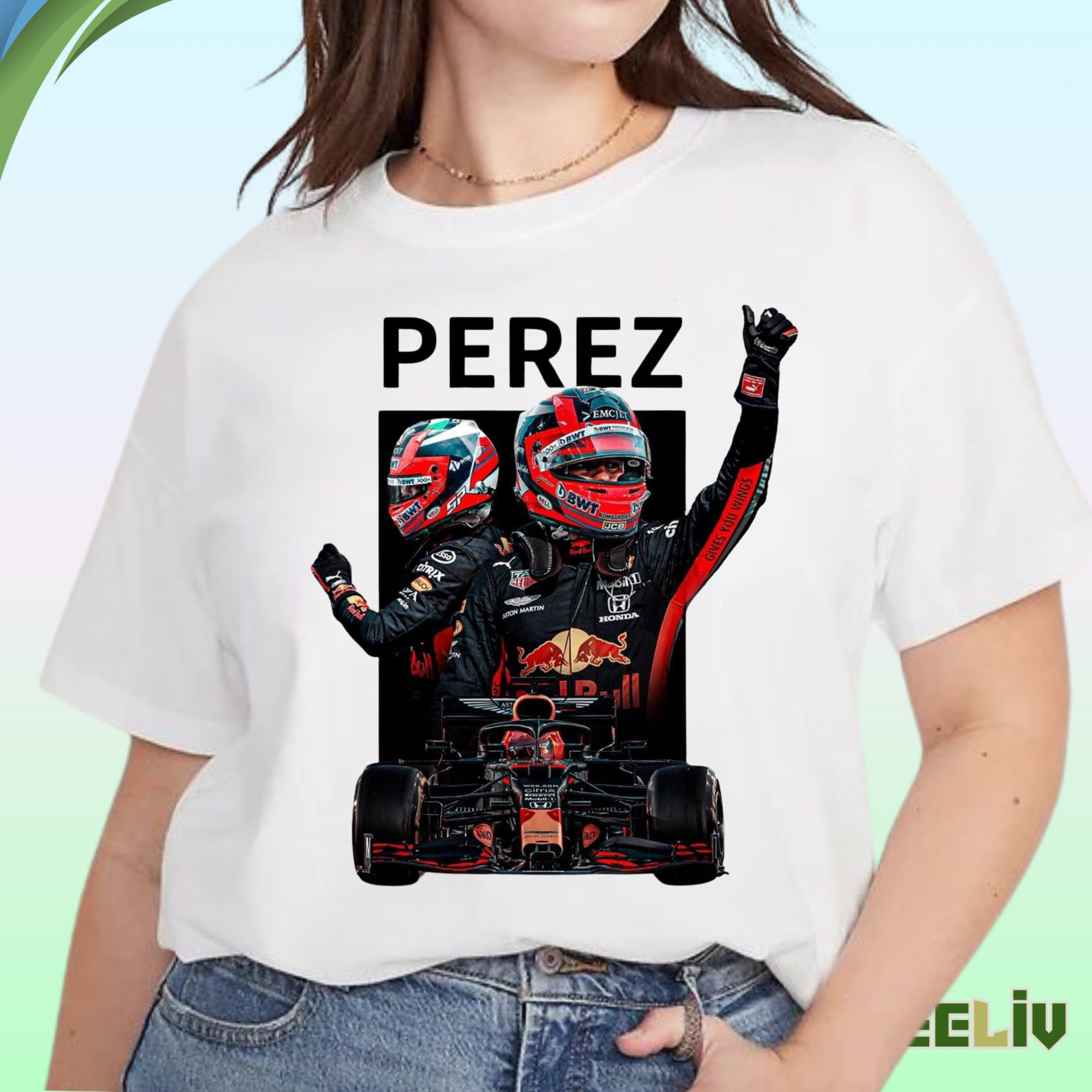 Sergio Perez F1 Victory Tee – Red Bull Racing Champion Graphic Tshirt