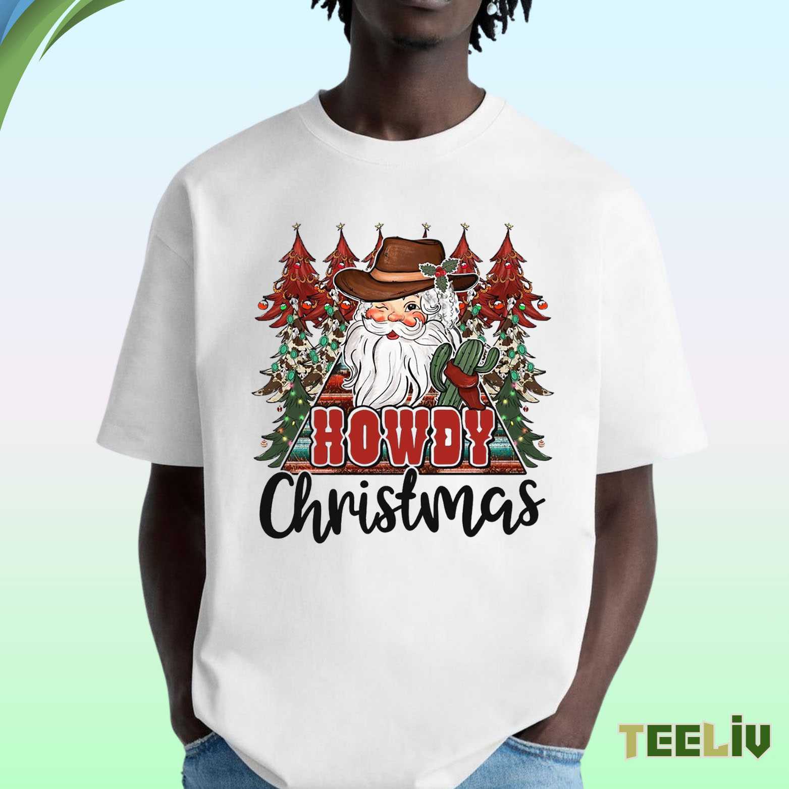 Howdy Christmas T Shirt - Country Western Holiday