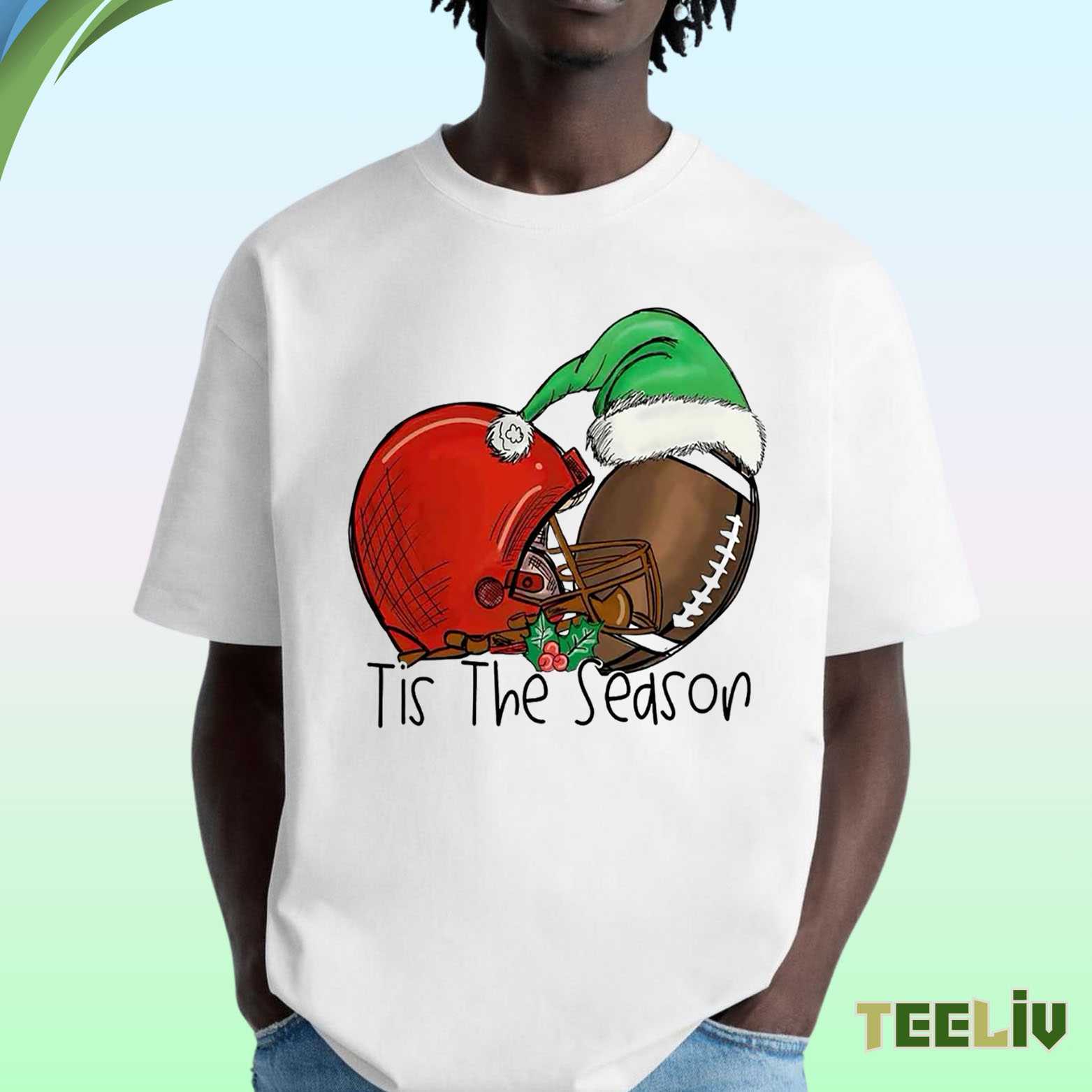 Tis The Season Football T Shirt - Holiday Sports Fan Merch