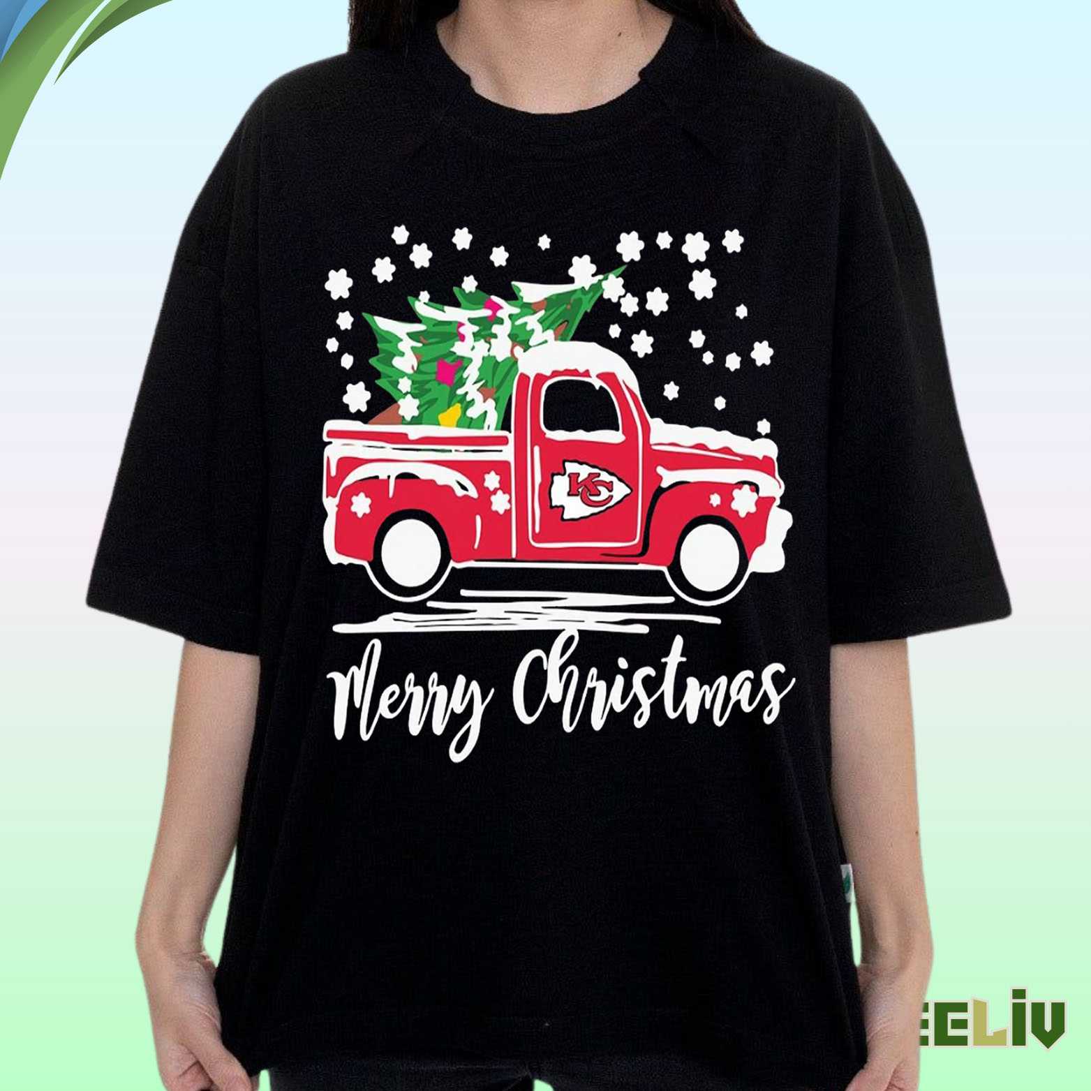 Kansas City Chiefs Merry Christmas T Shirt - Holiday Fan Merch