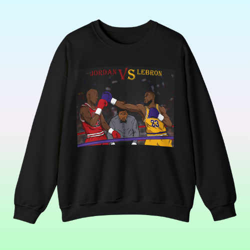 Jordan Vs Lebron Sweatshirt – Basketball Legends Showdown Crewneck