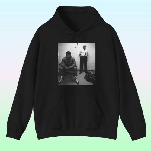 Boxing Legend Muhammad Ali Hoodie – Vintage Black & White Photo Pullover