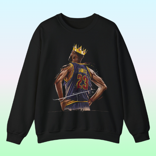 Lebron James The King Sweatshirt – Crowned 23 Lakers Tribute Crewneck