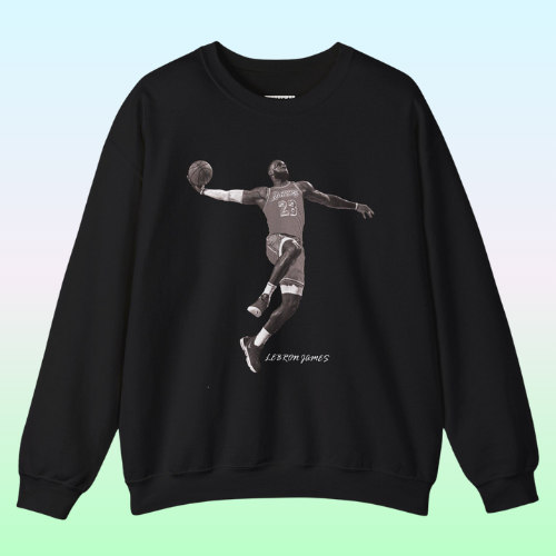 Lebron James Dunk Sweatshirt – King James Vintage Lakers Crewneck