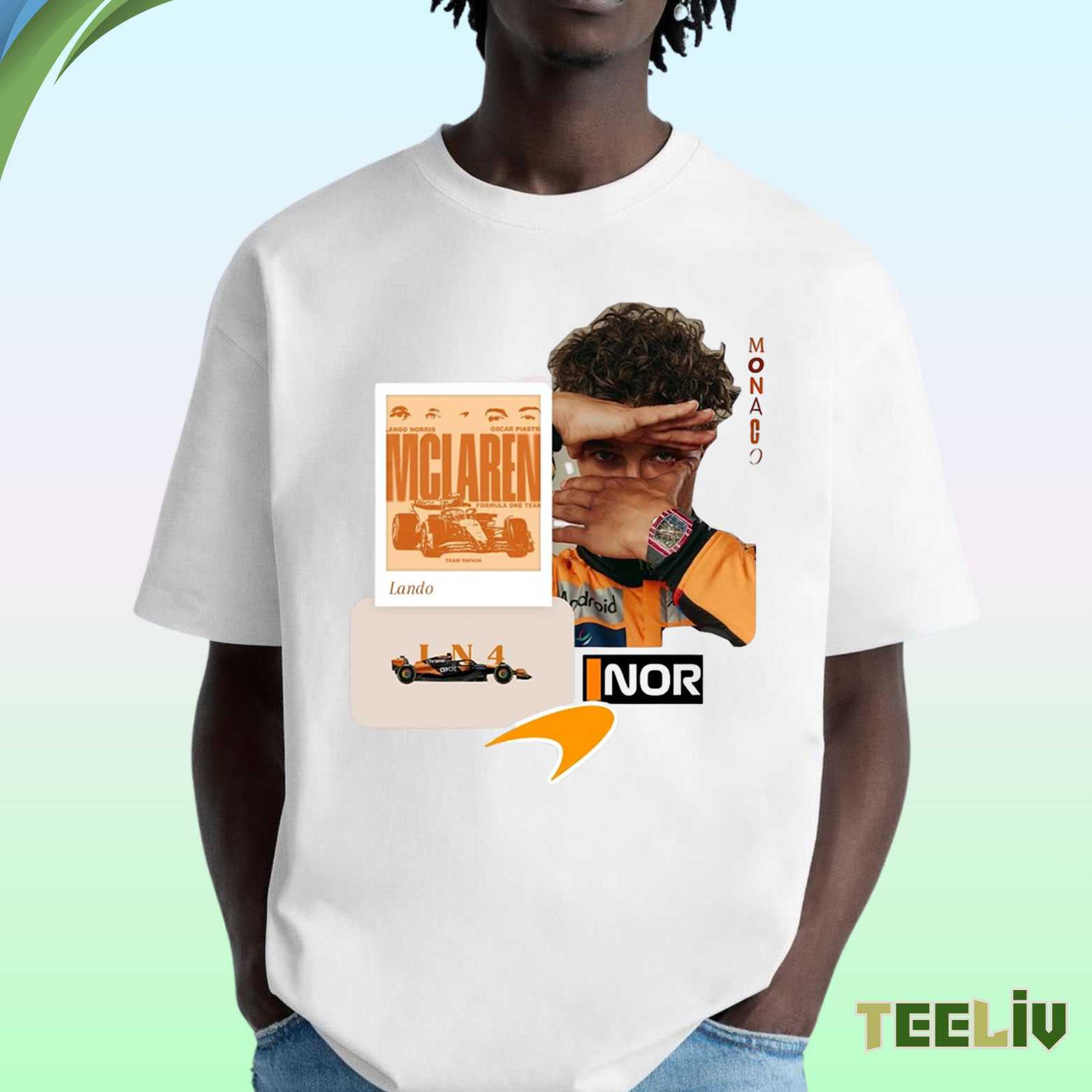 Lando Norris Mclaren F1 T Shirt - Monaco Design