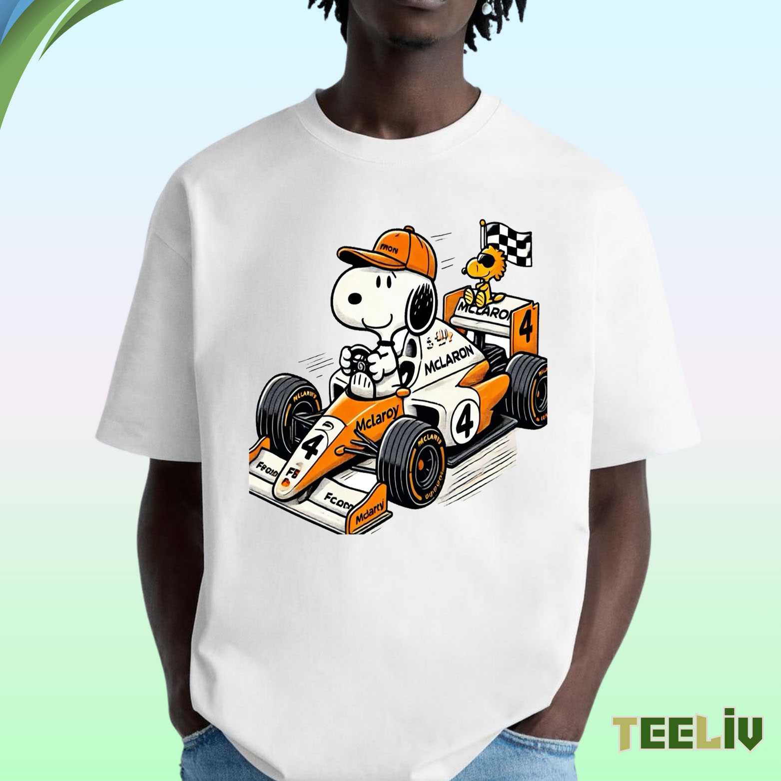 Snoopy F1 Racing T Shirt - Mclaren Fan Merch