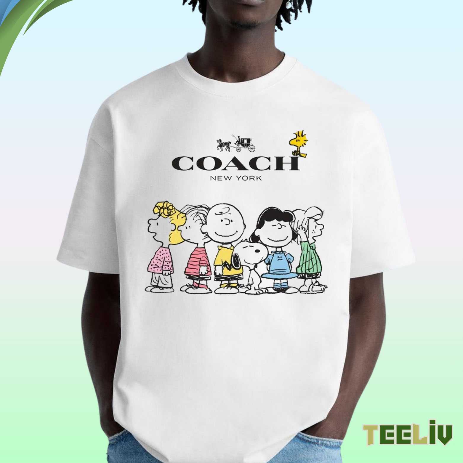 Coach Peanuts Gang T Shirt - Snoopy And Woodstock