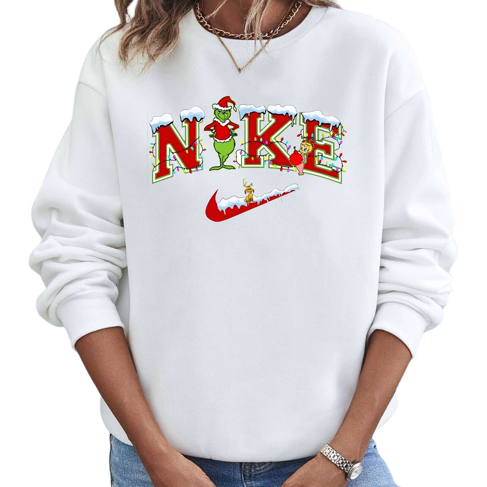 Holiday Just Do It Sweatshirt - The Grinch Swoosh Shirt
