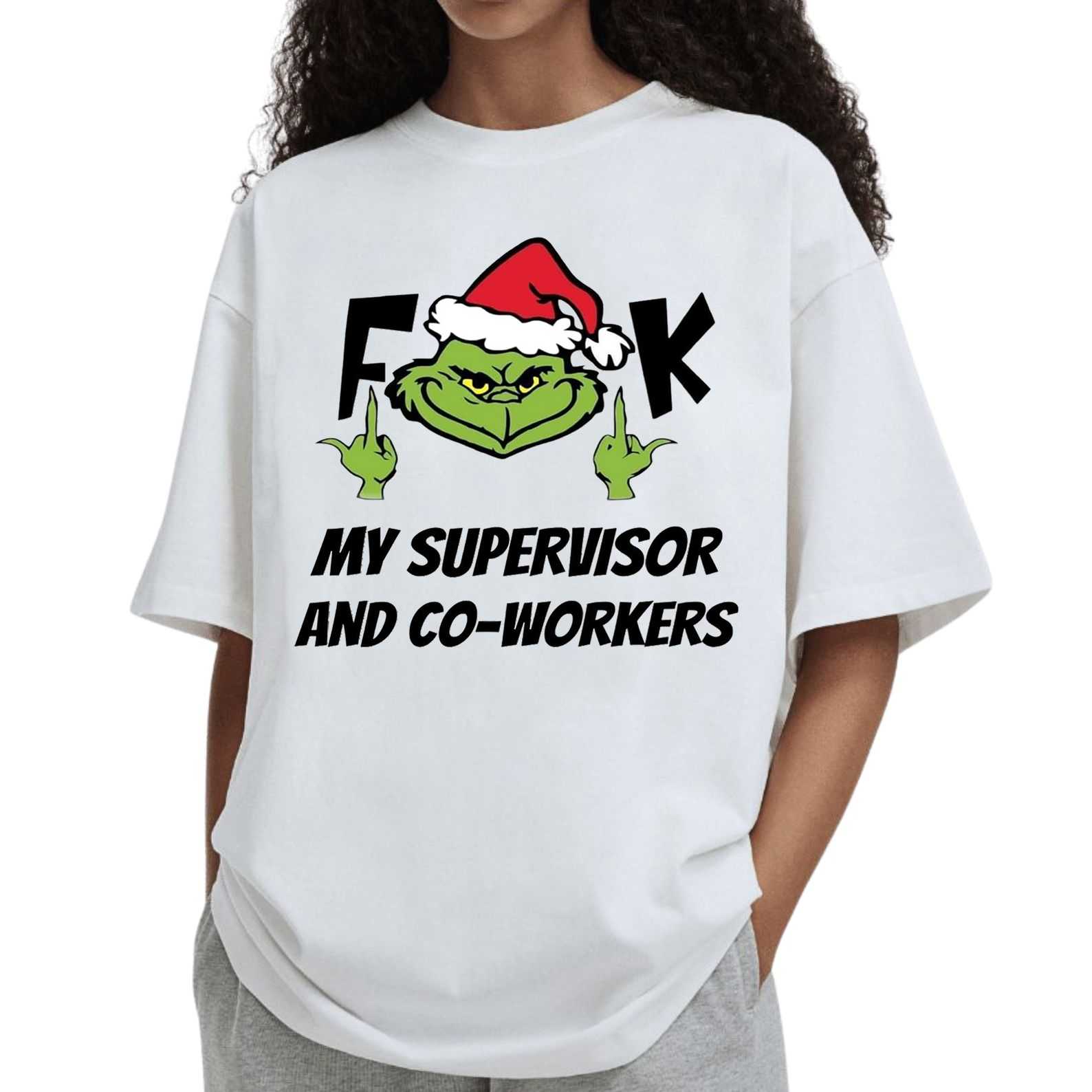 F My Co Workers Tee - Grinch Holiday Grumbles