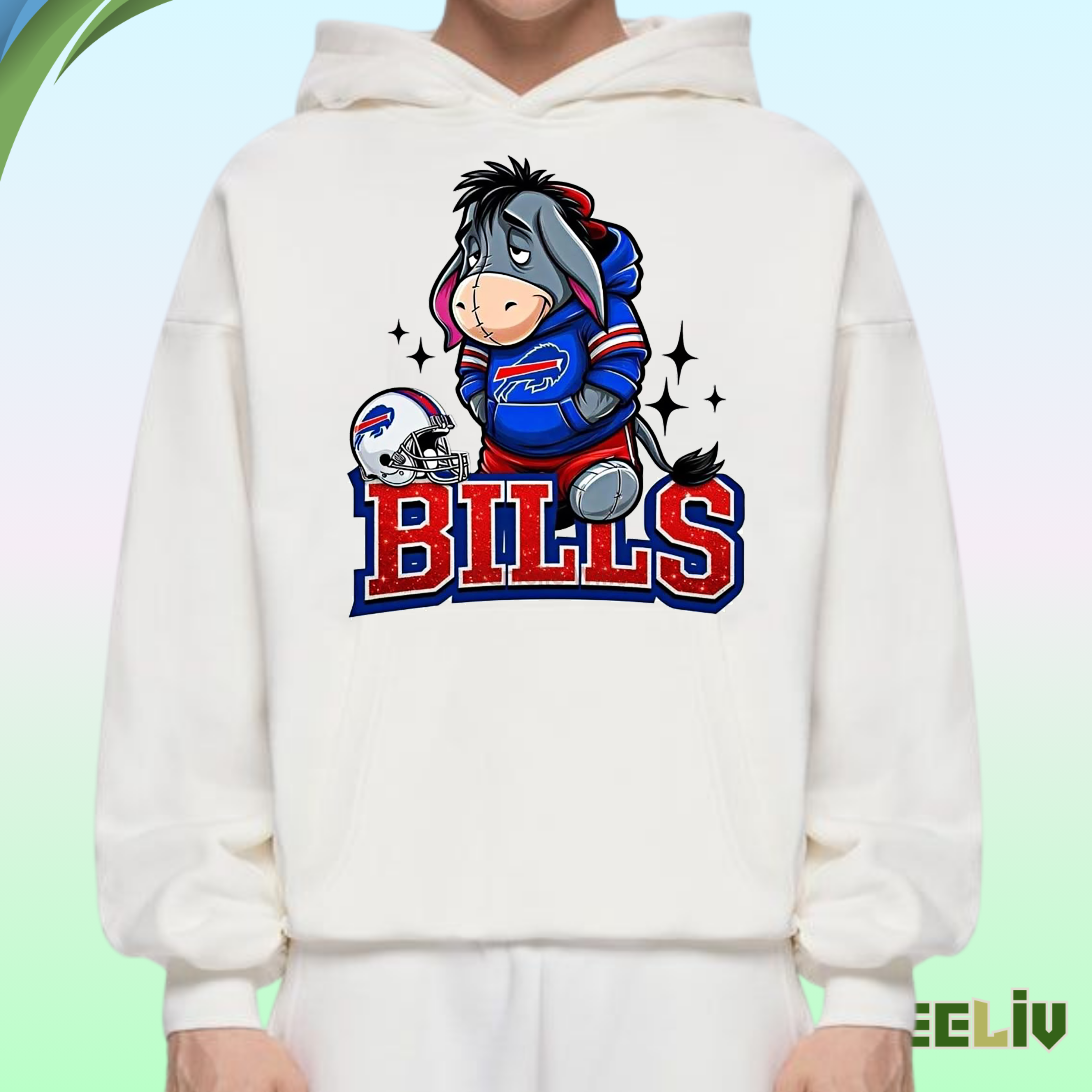 Sad But Loyal Eeyore Buffalo Bills Fan Hoodie – Cute Cartoon Football Pullover