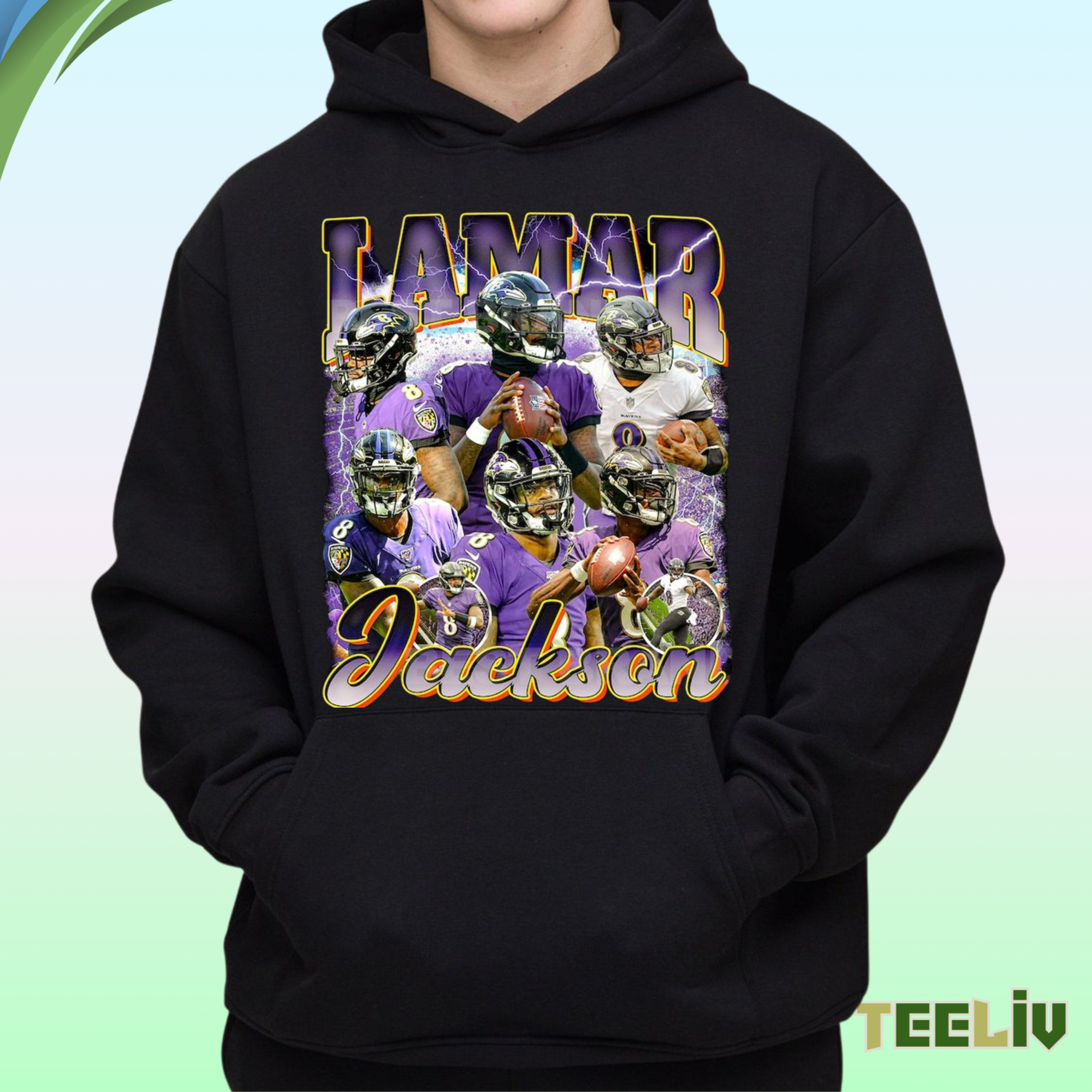 Lamar Jackson Hoodie – Baltimore Ravens Star Qb Graphic Sweatshirt