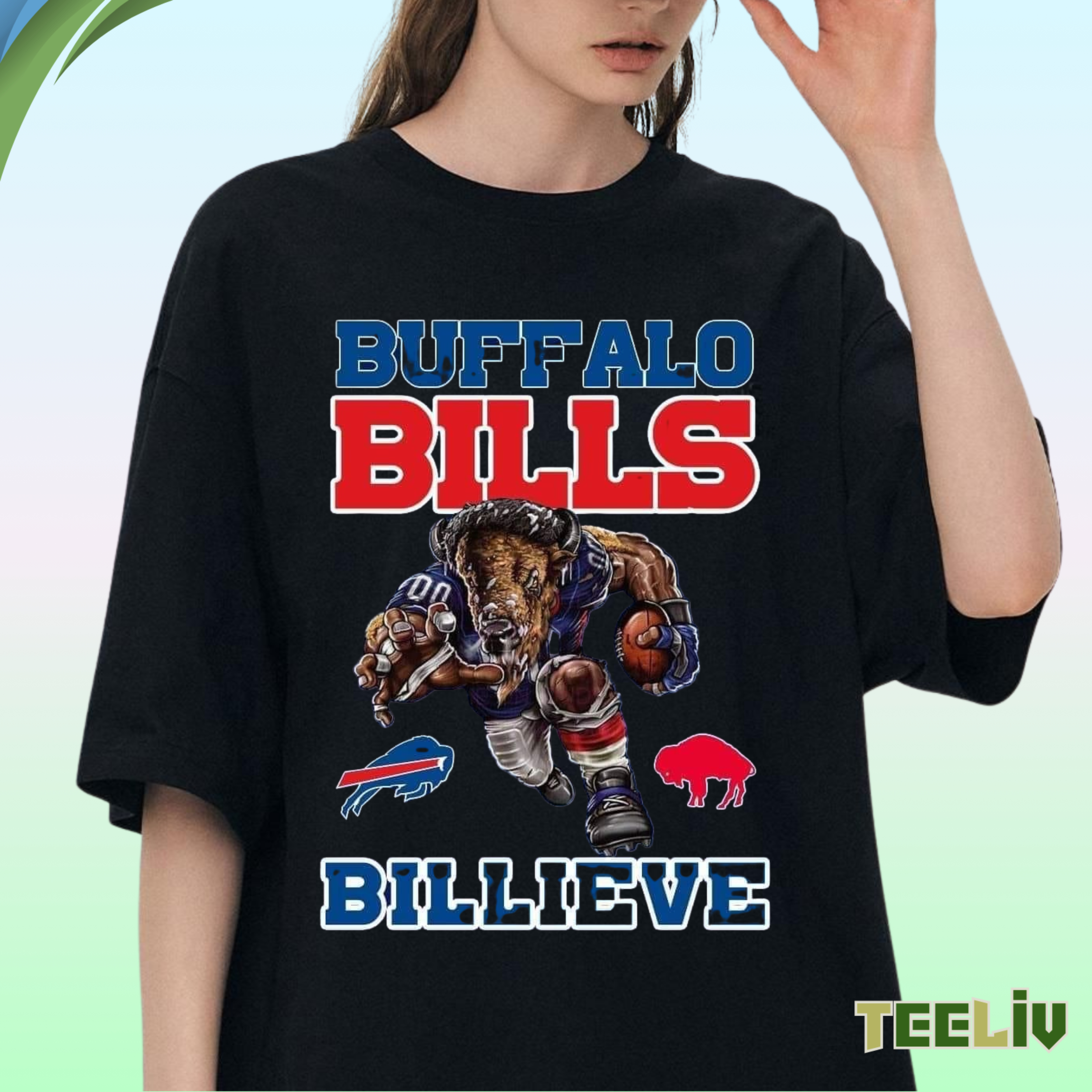 Buffalo Bills Billieve Tshirt – Charging Buffalo Football Graphic
