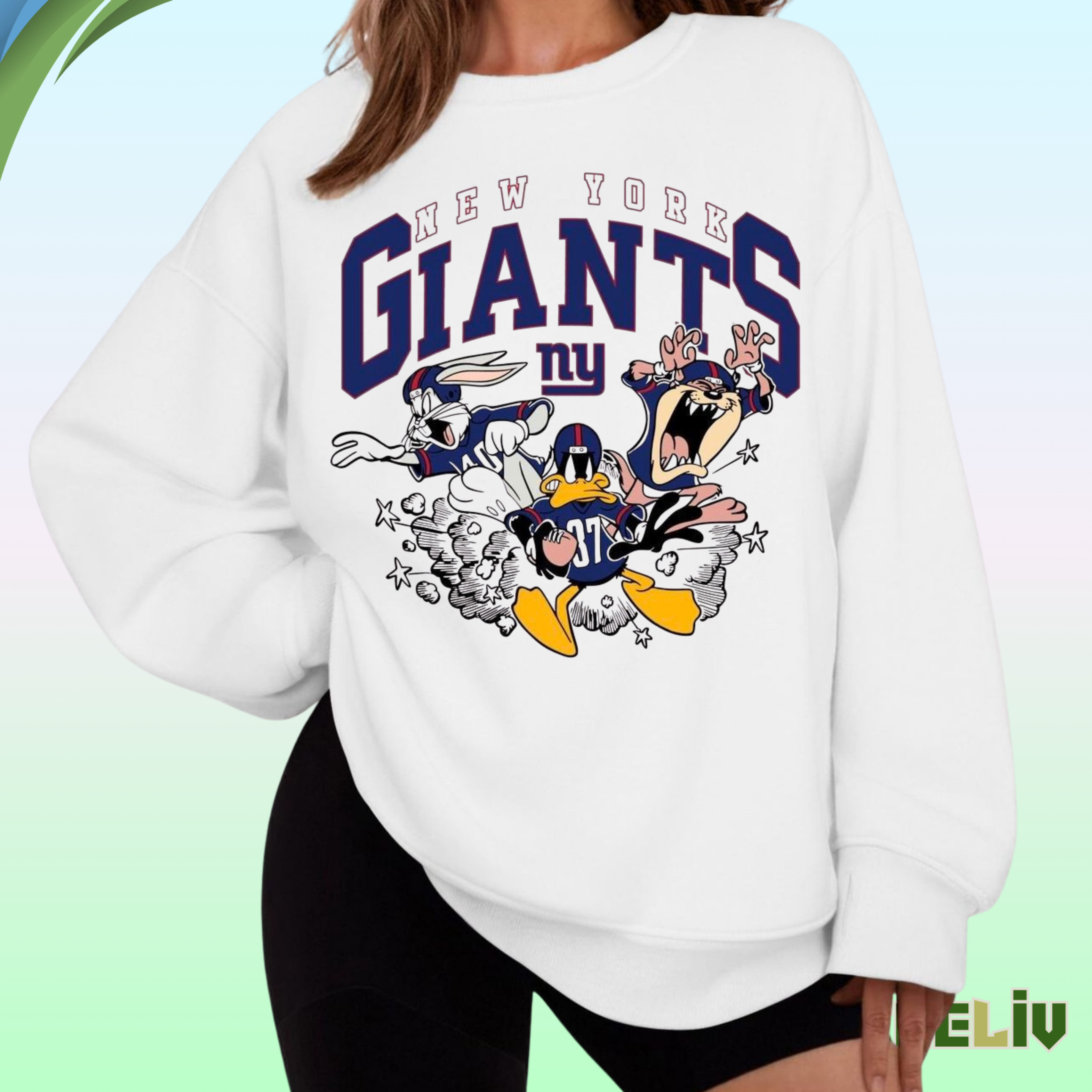 New York Giants Toon Squad Sweatshirt – Vintage Football Cartoon Pullover