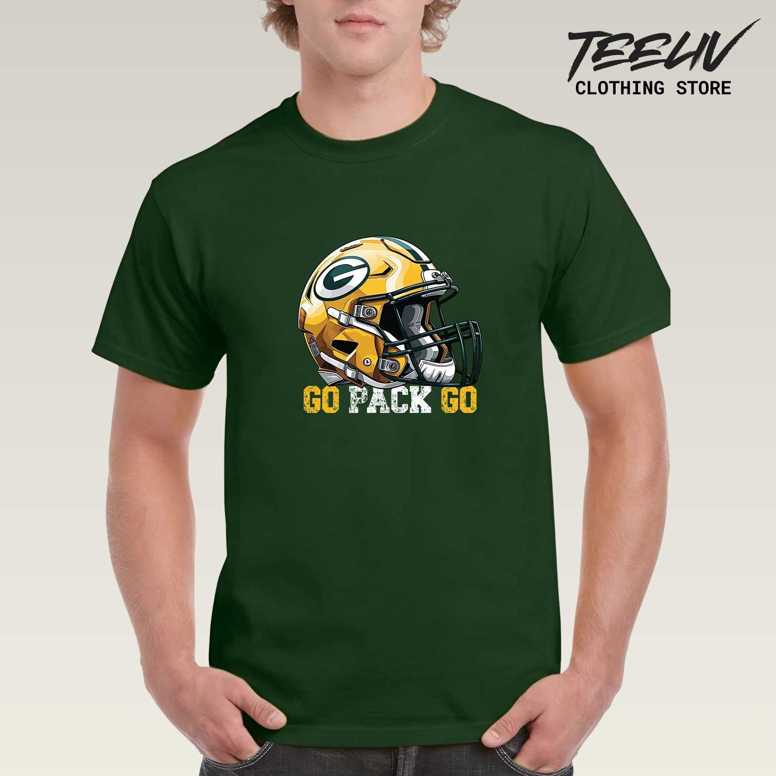 Green Bay Packers Go Pack Go Helmet Shirt